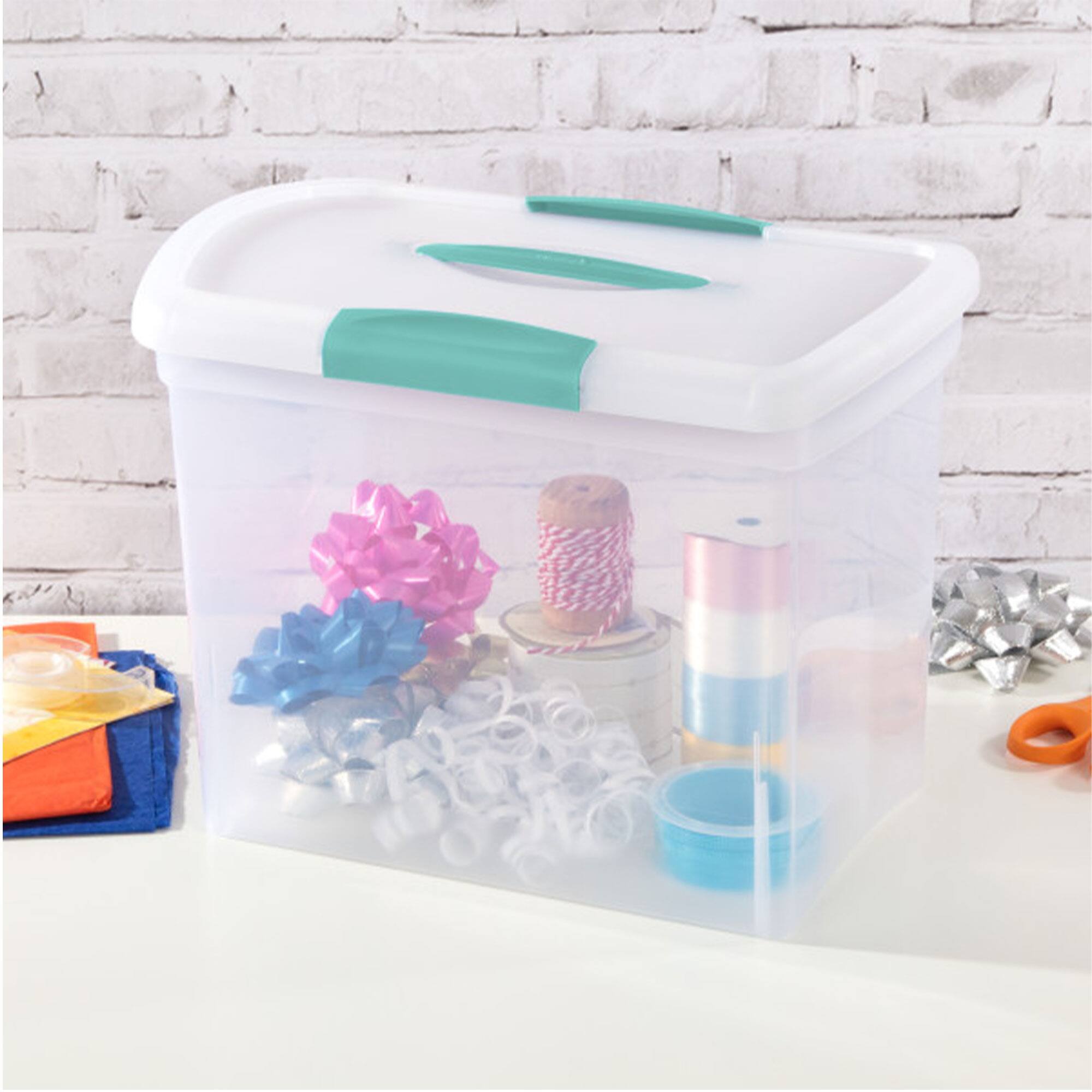 Alt View 3. Sterilite - Sterilite Large Nesting ShowOffs Clear File Box w/ Handle and Latches, (12 Pack).