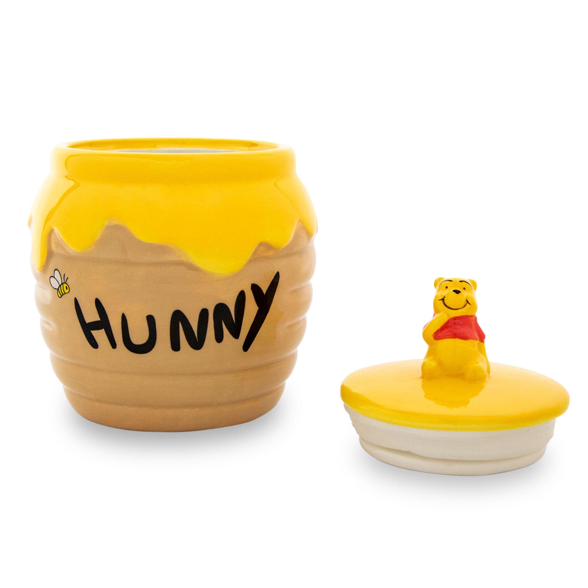 Alt View 1. Disney - Disney Winnie the Pooh Hunny Pot Ceramic Snack Jar | 6 Inches Tall - Yellow.