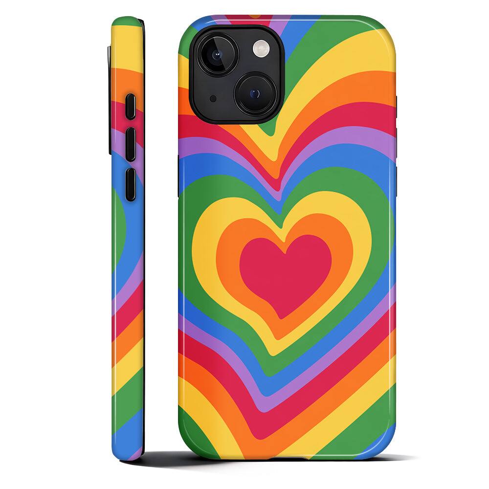 Soft Rainbow Heart for iPhone 15