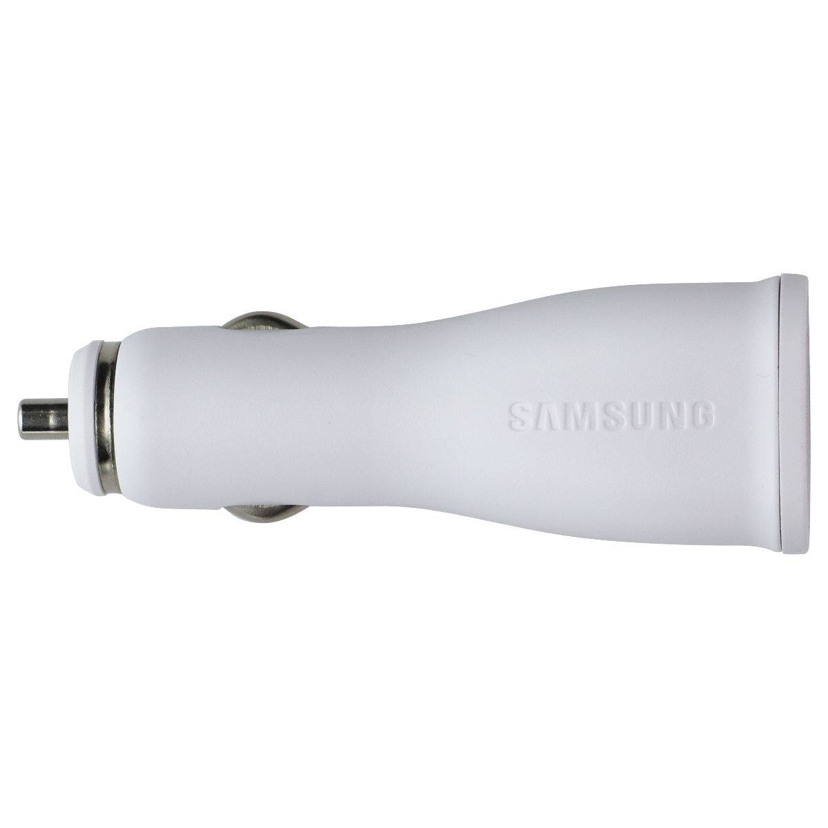 Left. Samsung - Adaptive Fast Charging USB Car Adapter - 5V/2A (EP-LN915U) - White.