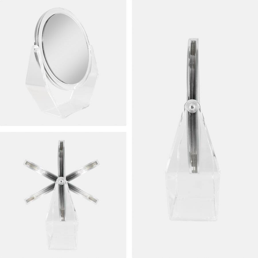 Alt View 2. Zadro - Countertop Makeup Mirror with 5X/1X Magnifications & Swiveling 8.5-inch Dia. Head - Clear.