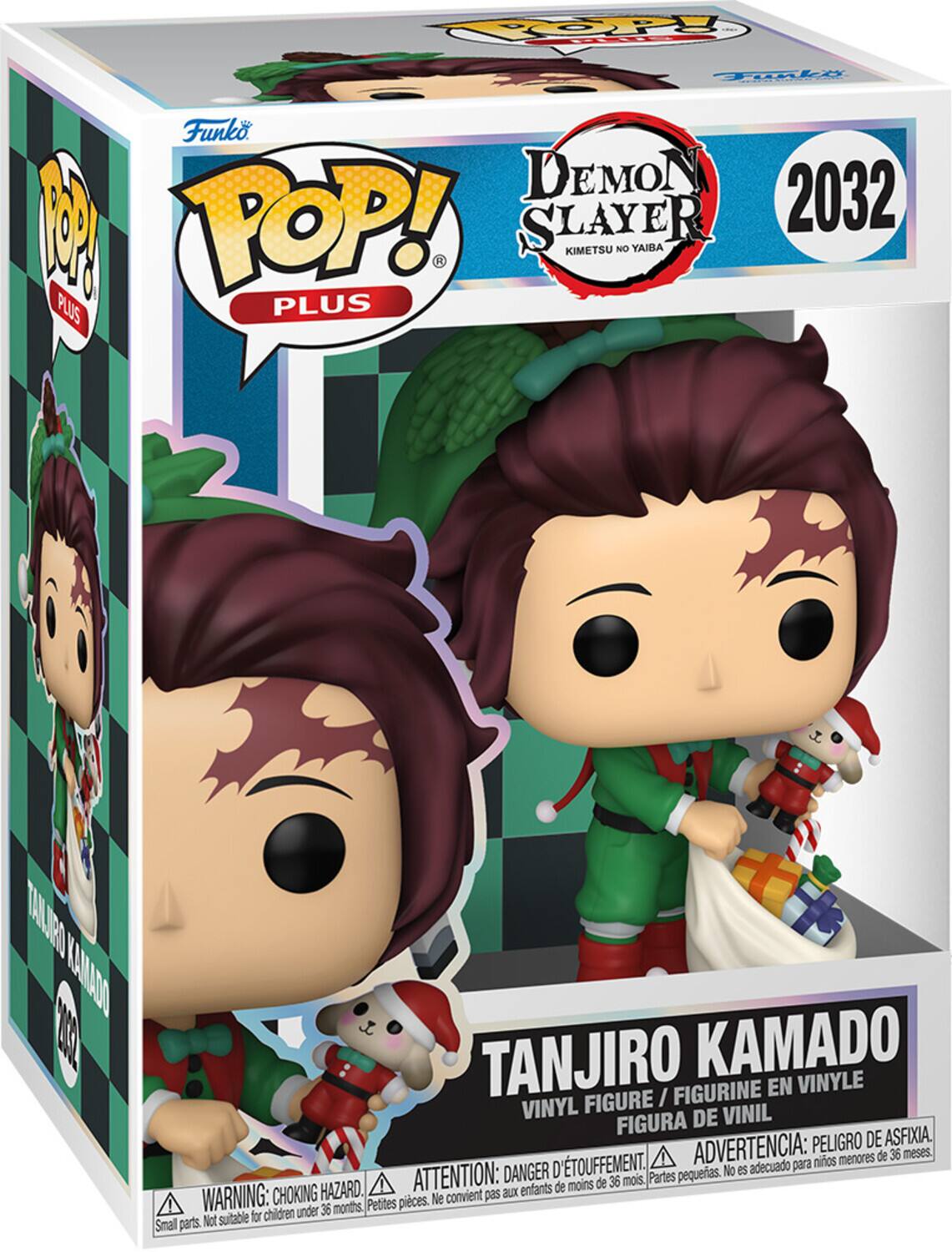 **Funko POP! Plus**

**Demon Slayer Kimetsu no Yaiba 2032**

**Tanjiro Kamado**

**Vinyl Figure / Figurine en Vinyle / Figura de Vinil**

**Warning: Choking Hazard. Small parts. Not suitable for children under 36 months.**

**Attention: Danger d'étouffement. Petites pièces. Ne convient pas aux enfants de moins de 36 mois.**

**Advertencia: Peligro de asfixia. Piezas pequeñas. No es adecuado para niños menores de 36 meses.**
