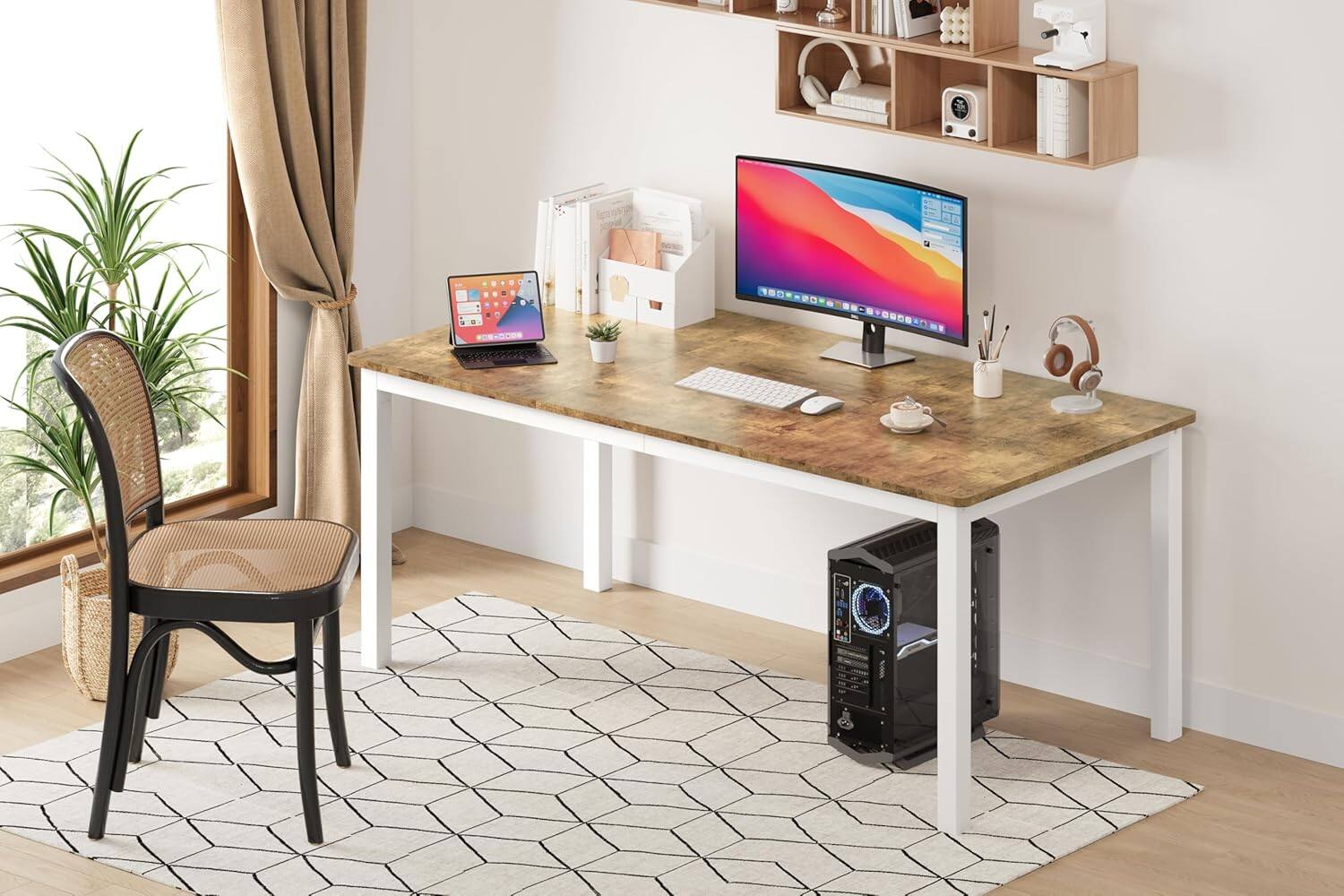 Alt View 5. Acekool - Kitchen Table 79 Inch Industrial Dining Table Large Rectangle Kitchen Table - Multiple colors/finishes.