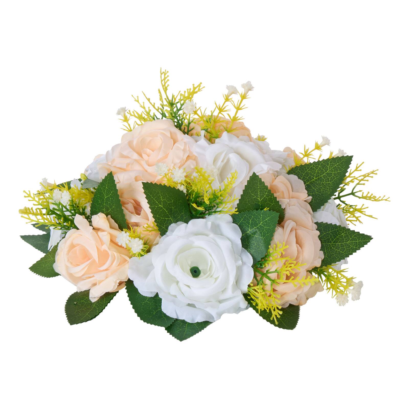 Alt View 5. VEVOR - 9.5-Inch Flower Ball Arrangement Bouquet 10 PCS,Diameter Artificial Flower Balls Wedding Table Centerpieces - Green.