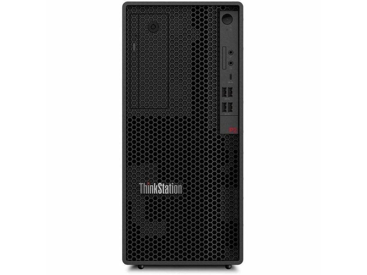 Alt View 2. Lenovo - Lenovo ThinkStation P2 Gen 2 - Intel Core Ultra 5 - 16 GB - 512 GB SSD - Windows 11 Pro - Black.