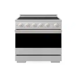 ZLINE - 36 in. 5.2 cu. ft. Marino Freestanding Induction Range with 5 Burners and Convection Oven - Stainless Steel