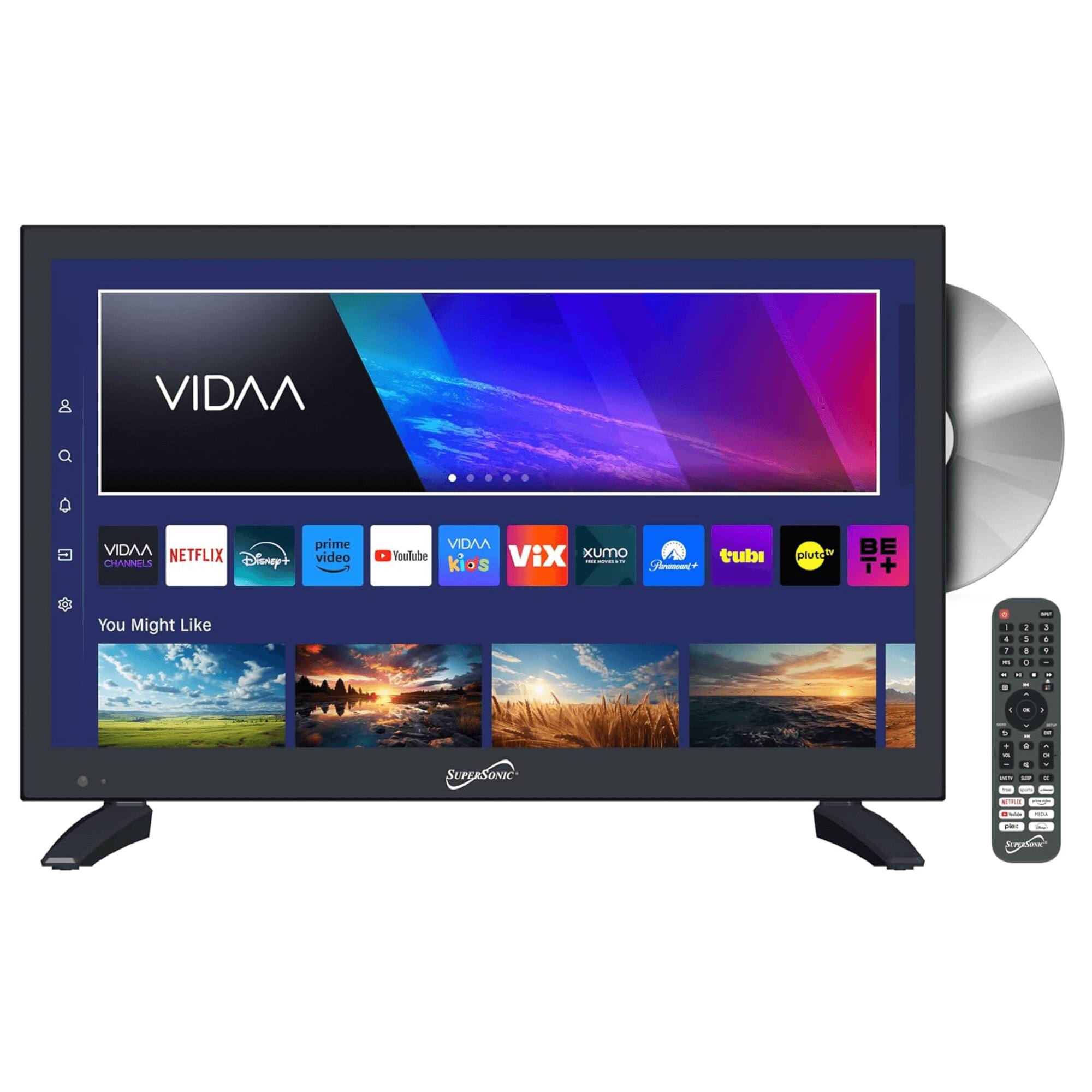 VIDAA  
VIDAA prime  
NETFLIX  
Disney+  
video  
CHANNELS  
VIDAA  
YouTube  
ViX  
xumo  
tubi  
kids  
pluto  
BE T+  

You Might Like  

SUPERSONIC