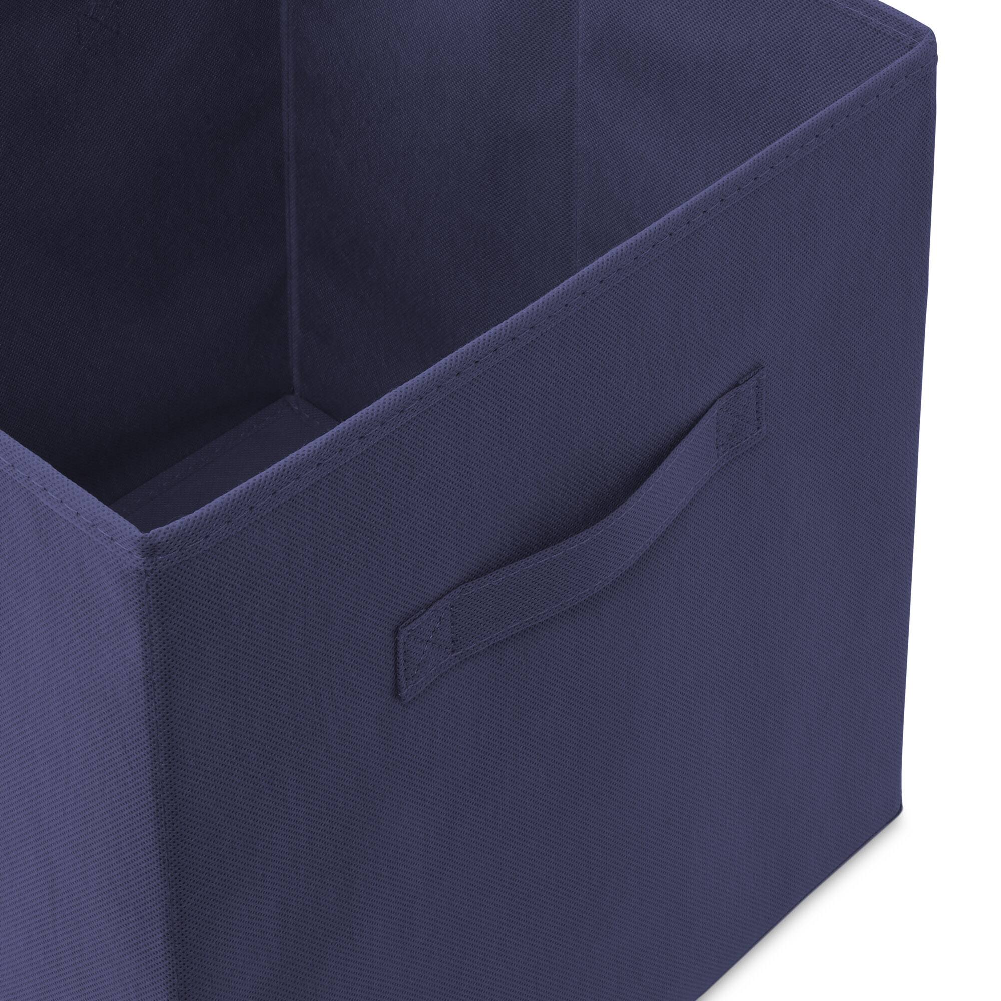 Alt View 2. Casafield - (Set of 12) Collapsible Fabric Cubes - Storage Bins - Navy Blue.