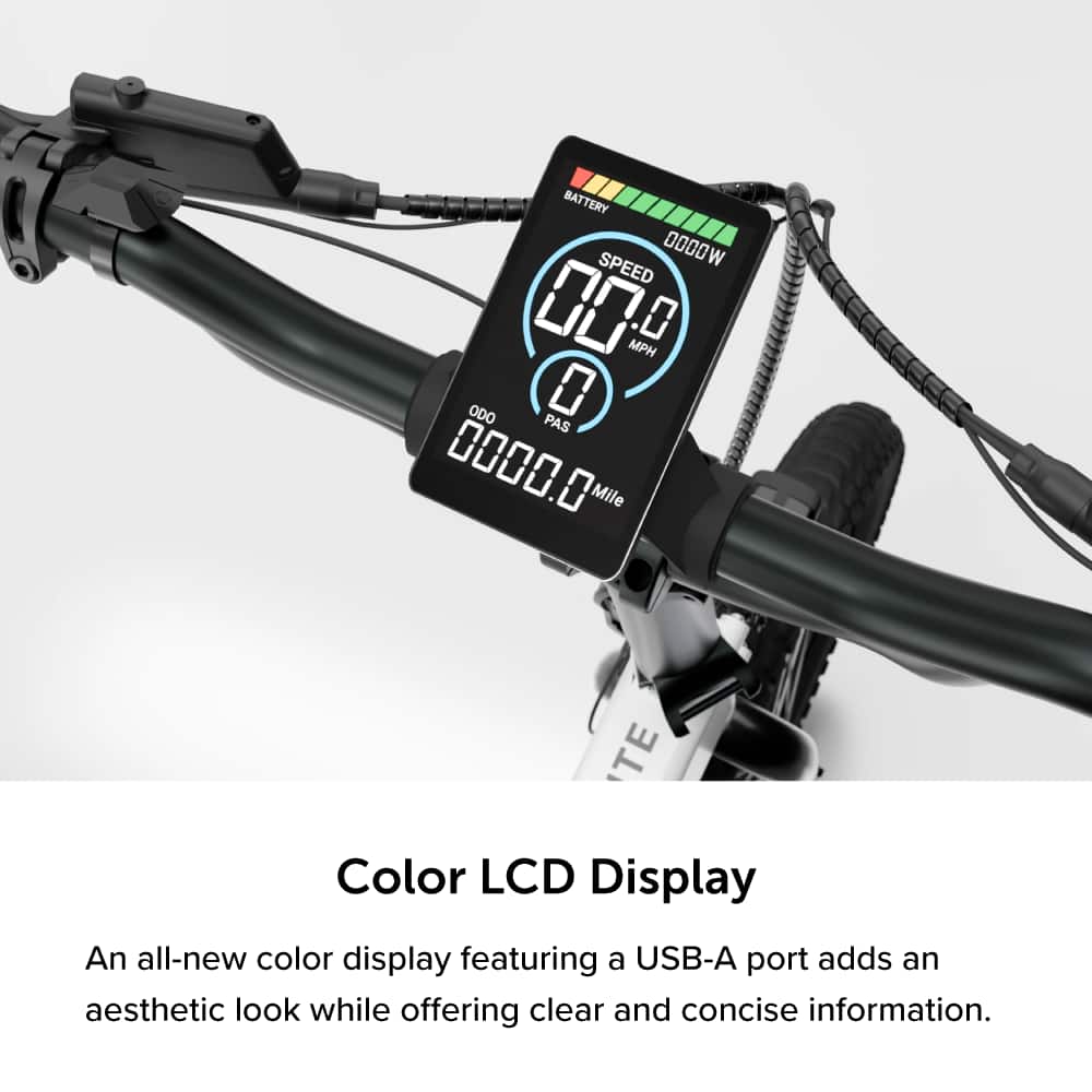 Color LCD Display: An all-new color display featuring a USB-A port adds an aesthetic look while offering clear and concise information.