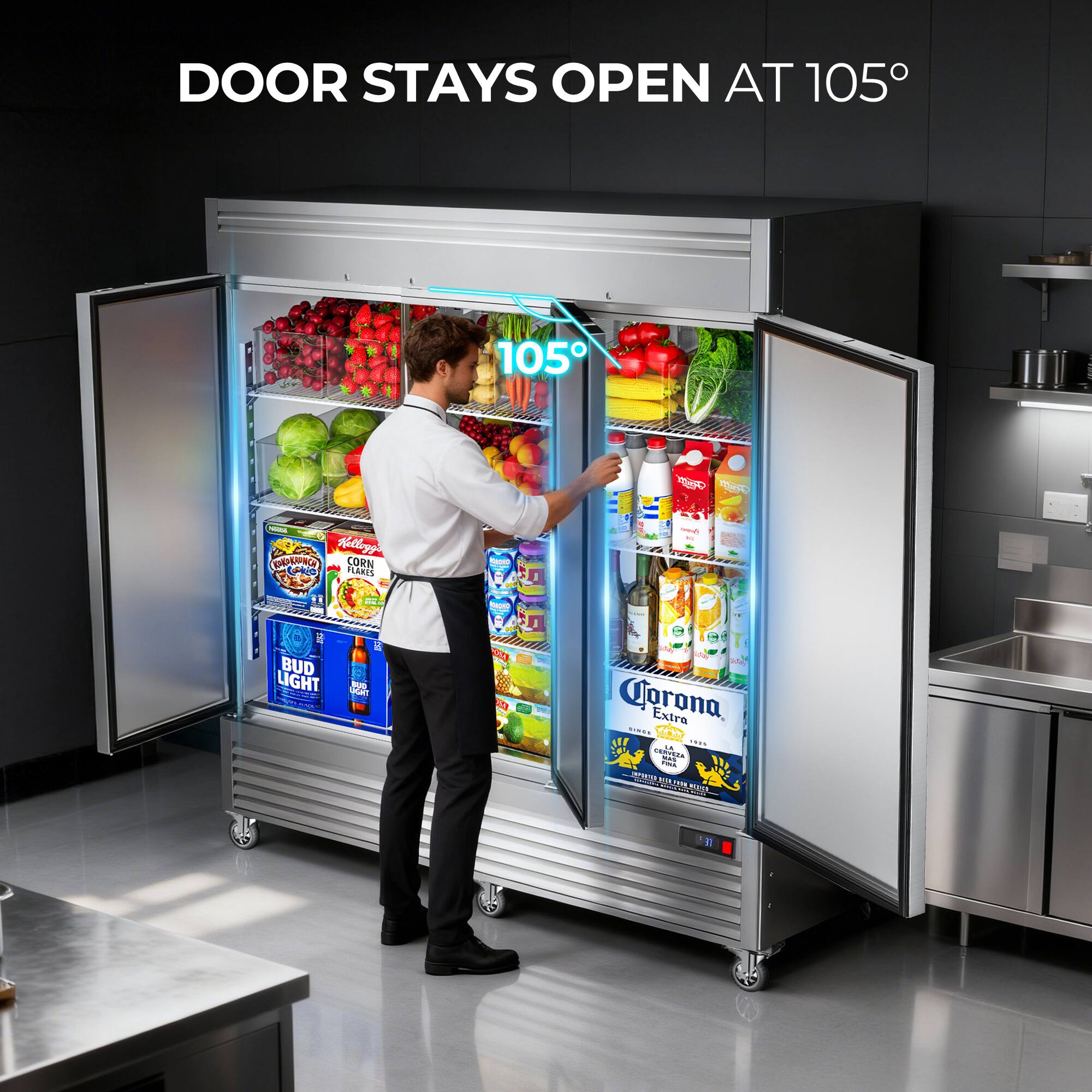 DOOR STAYS OPEN AT 105°