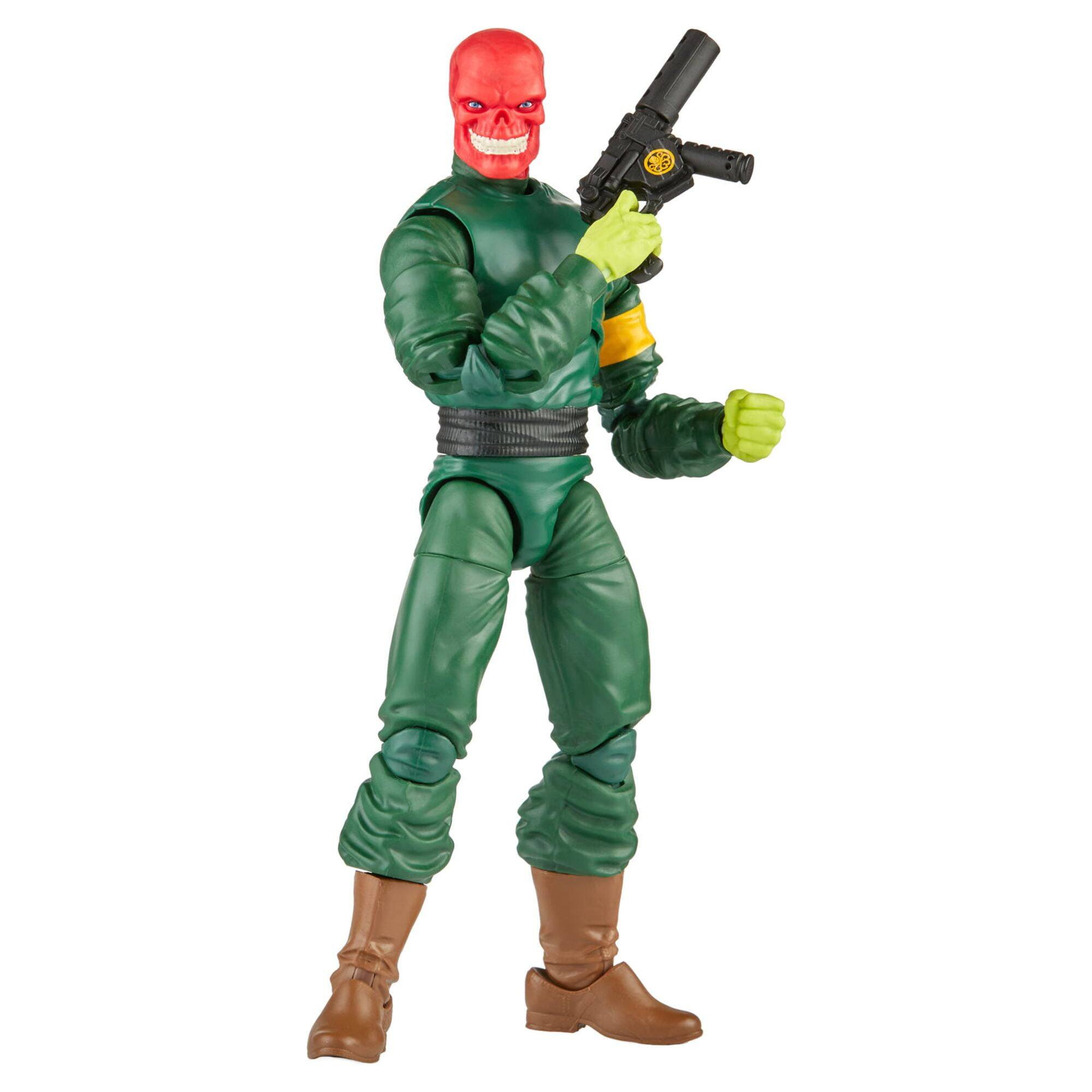 Back. Hasbro - Hasbro Marvel Legends Series 6-inch Collectible Red Skull Figure, 7 Accessories, 1 Build-a-Figure Part.