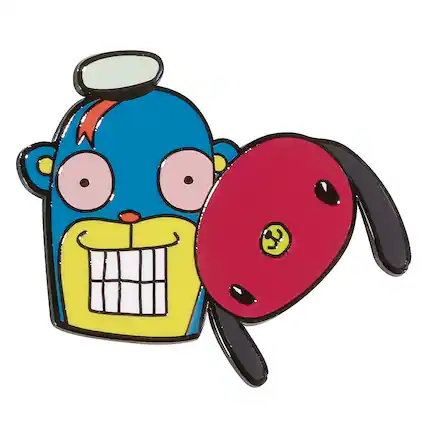 Front. Dark Horse Comics - Umbrella Academy Hazel and Cha Cha 2.5 Inch Enamel Magnet - Blue.