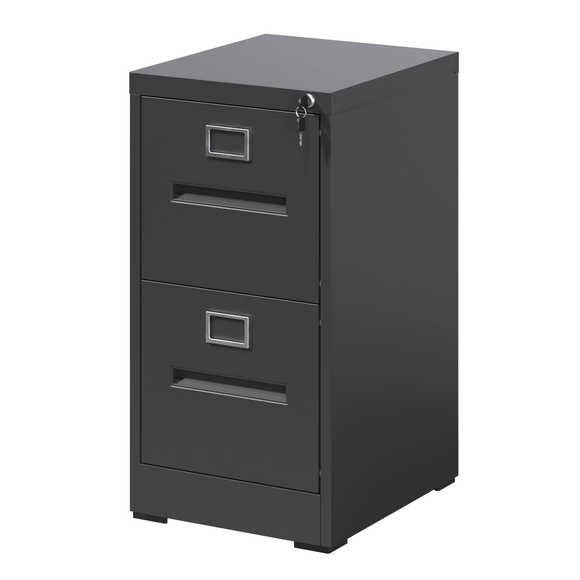 APRILSOUL - 2 Drawer File Cabinet with Lock Metal Vertical File Cabinet Office Home, A4 Legal/Letter Size Narrow File Cabinet Locked