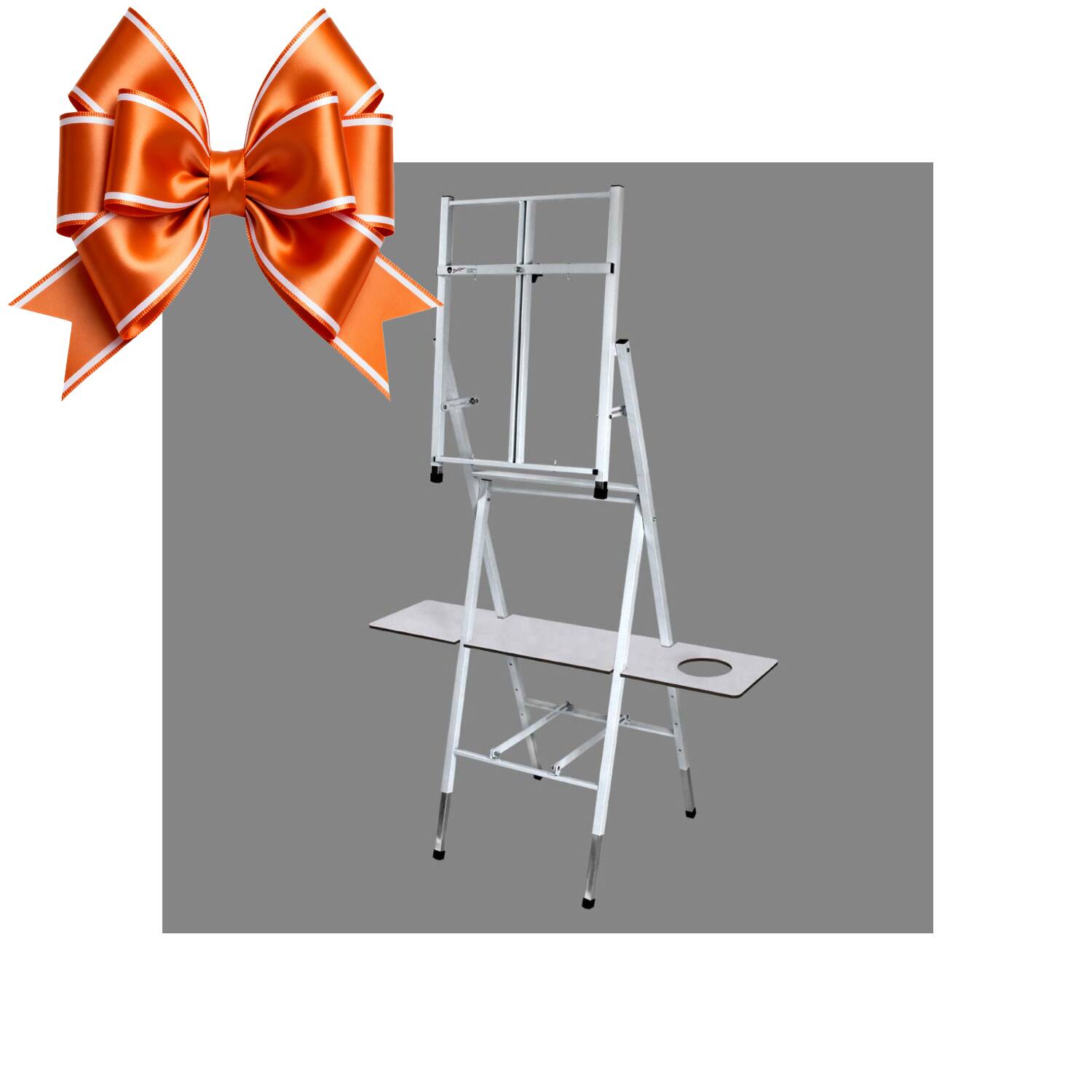 Back. Bob Ross - Bob Ross 2-in-1Floor Standing Tabletop Studio Easel - 4 Legged Metal (White).