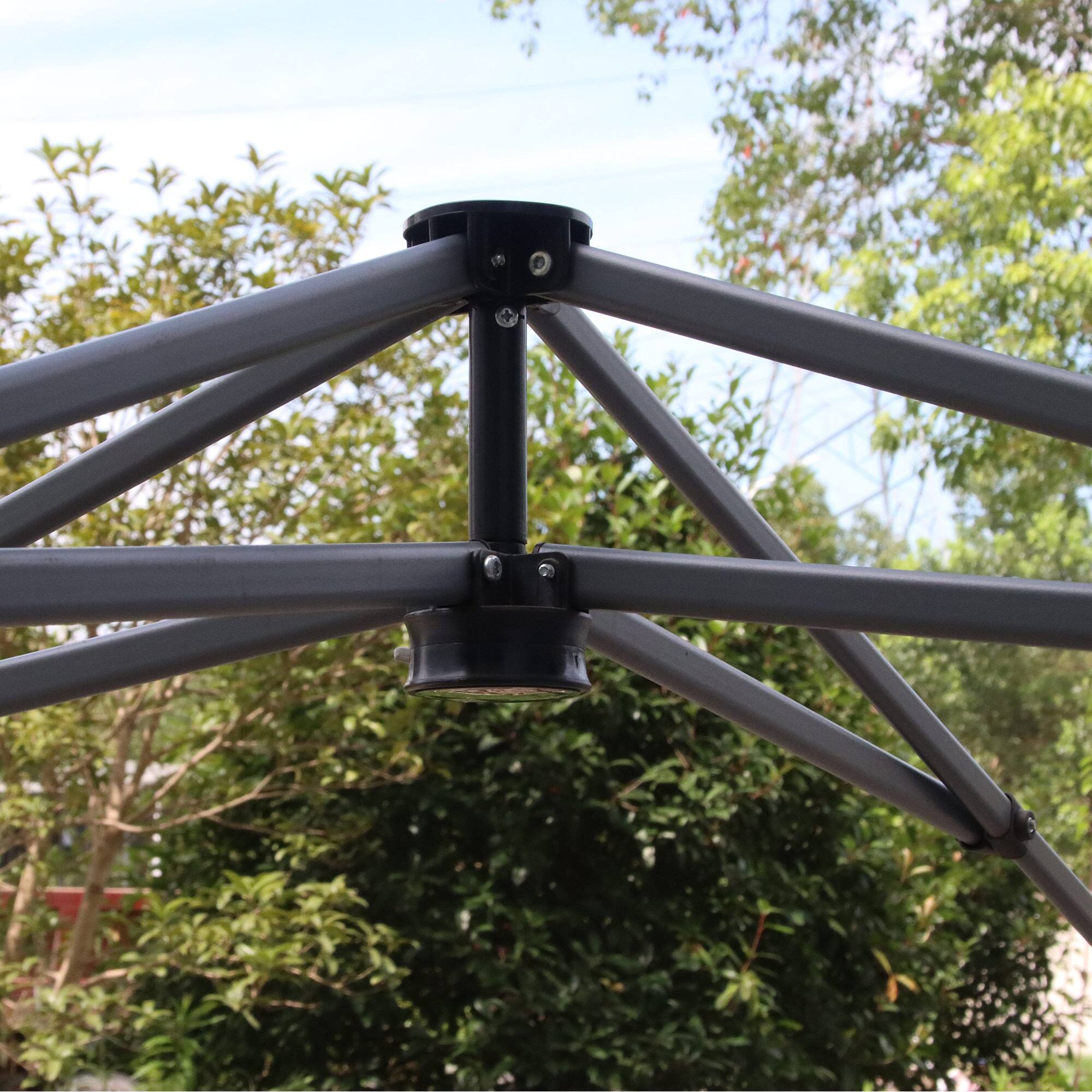 Alt View 8. Outsunny - 8' x 8' Pop Up Canopy Tent with Wheeled Carry Bag and 4 Sand Bags, Instant Sun Shelter, Tents for Parties - White.