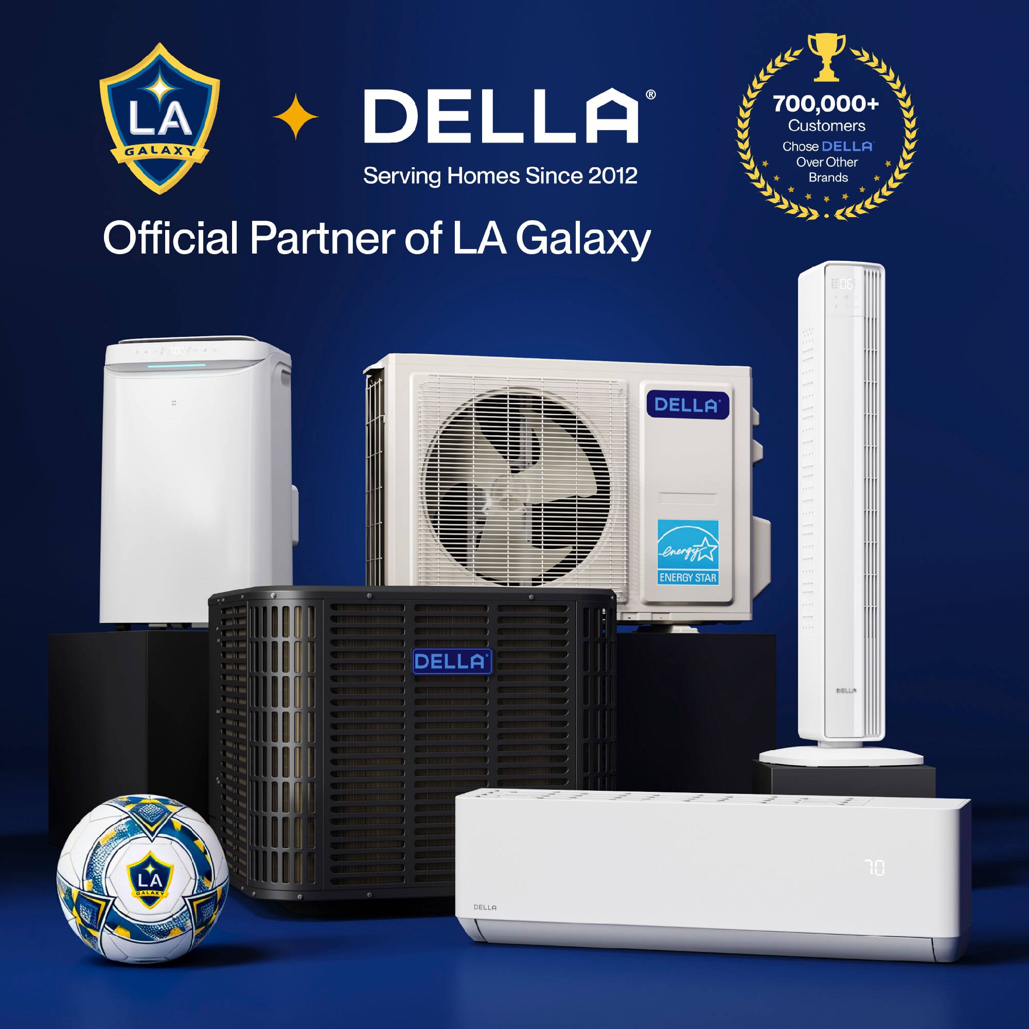700,000+ LA DELLA Customers GALAXY Chose DELLA Over Other Brands Since 2012 Official Partner of LA Galaxy DELLA ENERGY STAR