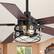 Left. Breezary - 52-Inch Indoor Ceiling Fan with Light Kit, 5 Plywood Dual-Finish Blades, DC Motor, 5/10'' Downrods, Remote, Glass Shade - Black and Dark Walnut.