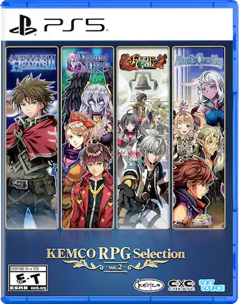PS5
KEMCO RPG Selection Vol. 2
ASDIVINE HEARTS II
Revenant Rom
Fernz Gale
Alvastia Chronicles
KEMCO
CXC CREATE
SOFT SOURCE
EVERYONE 10+ to TEEN
E-T
ESRB esrb.org - T (Teen 13+)