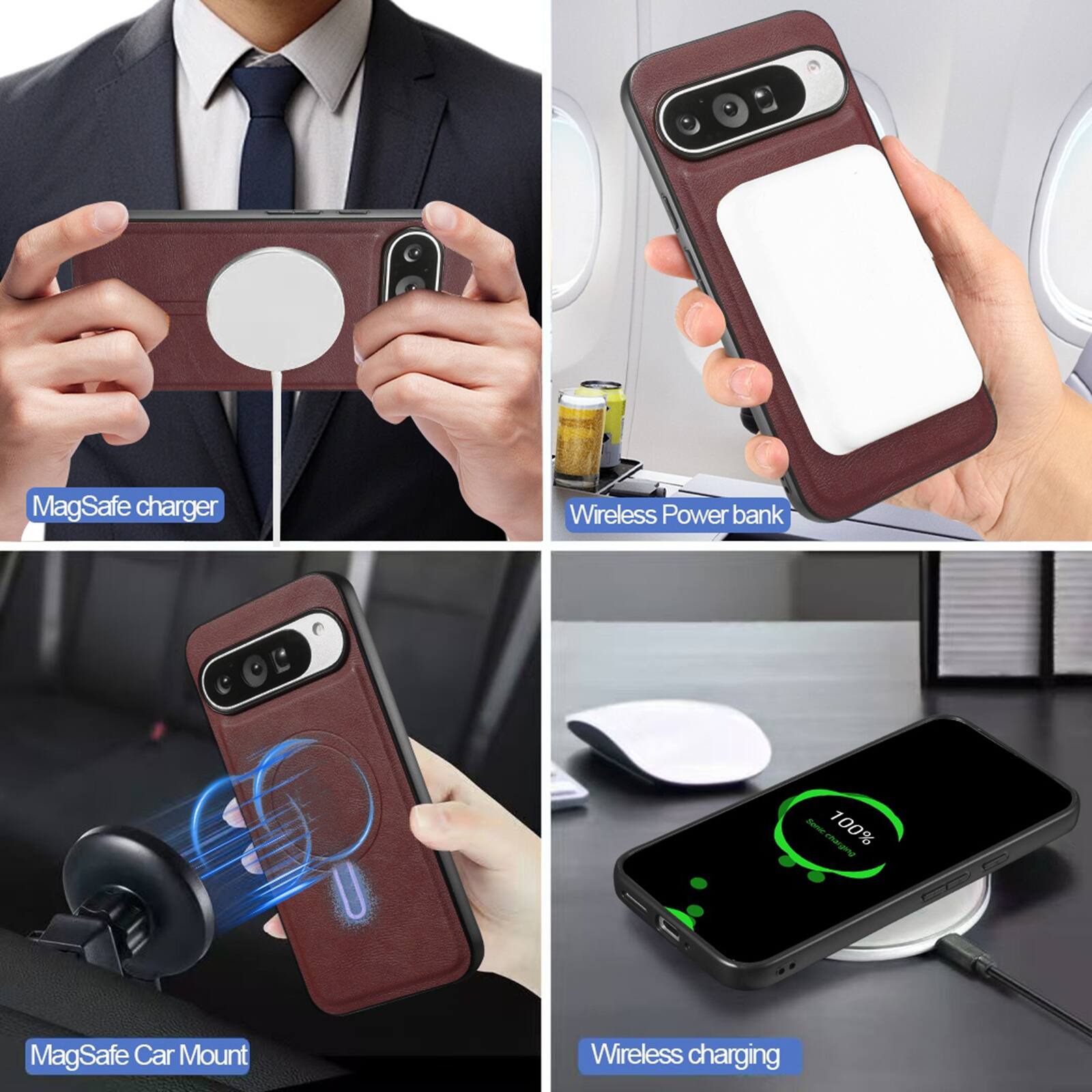 MagSafe charger  
Wireless Power bank  
MagSafe Car Mount  
Wireless charging