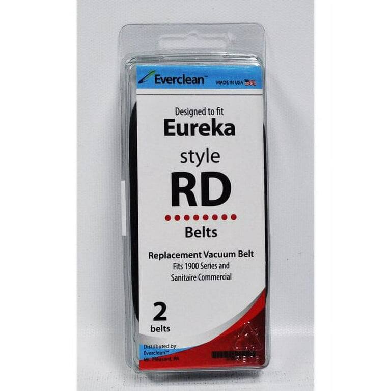 Everclean  
MADE IN USA  
Designed to fit Eureka style RD Belts  
Replacement Vacuum Belt  
Fits 1900 Series and Sanitaire Commercial  
2 belts  
Distributed by Everclean ME Pleasant PA