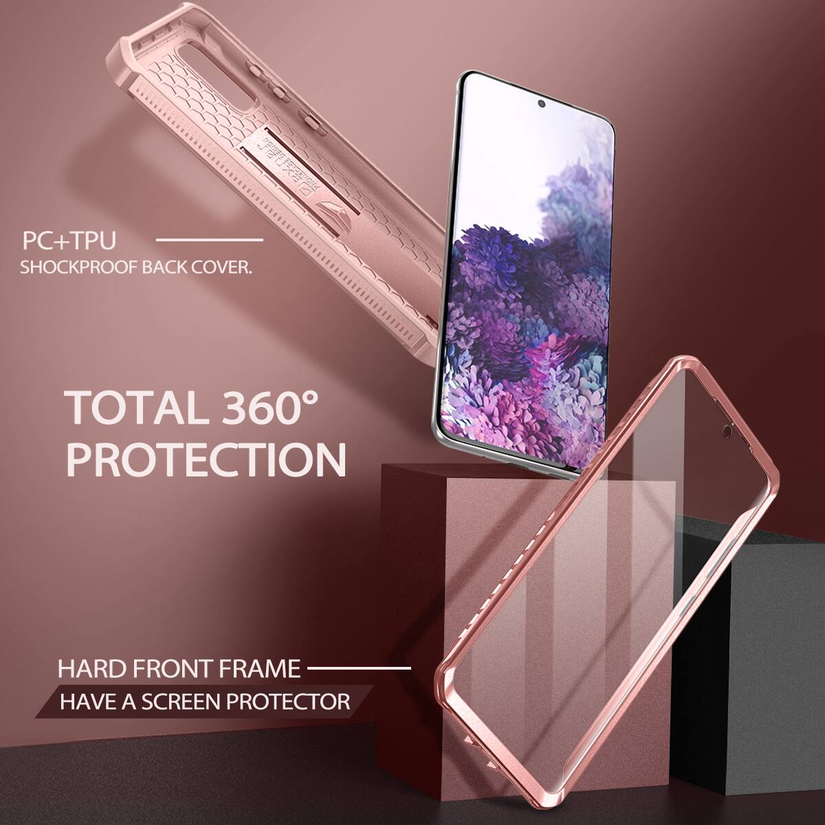 PC+TPU SHOCKPROOF BACK COVER.  
TOTAL 360° PROTECTION  
HARD FRONT FRAME  
HAVE A SCREEN PROTECTOR