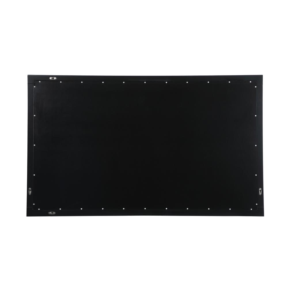 Angle. Elegant Decor - Aqua vanity mirror 60x36 inch in black - Black.