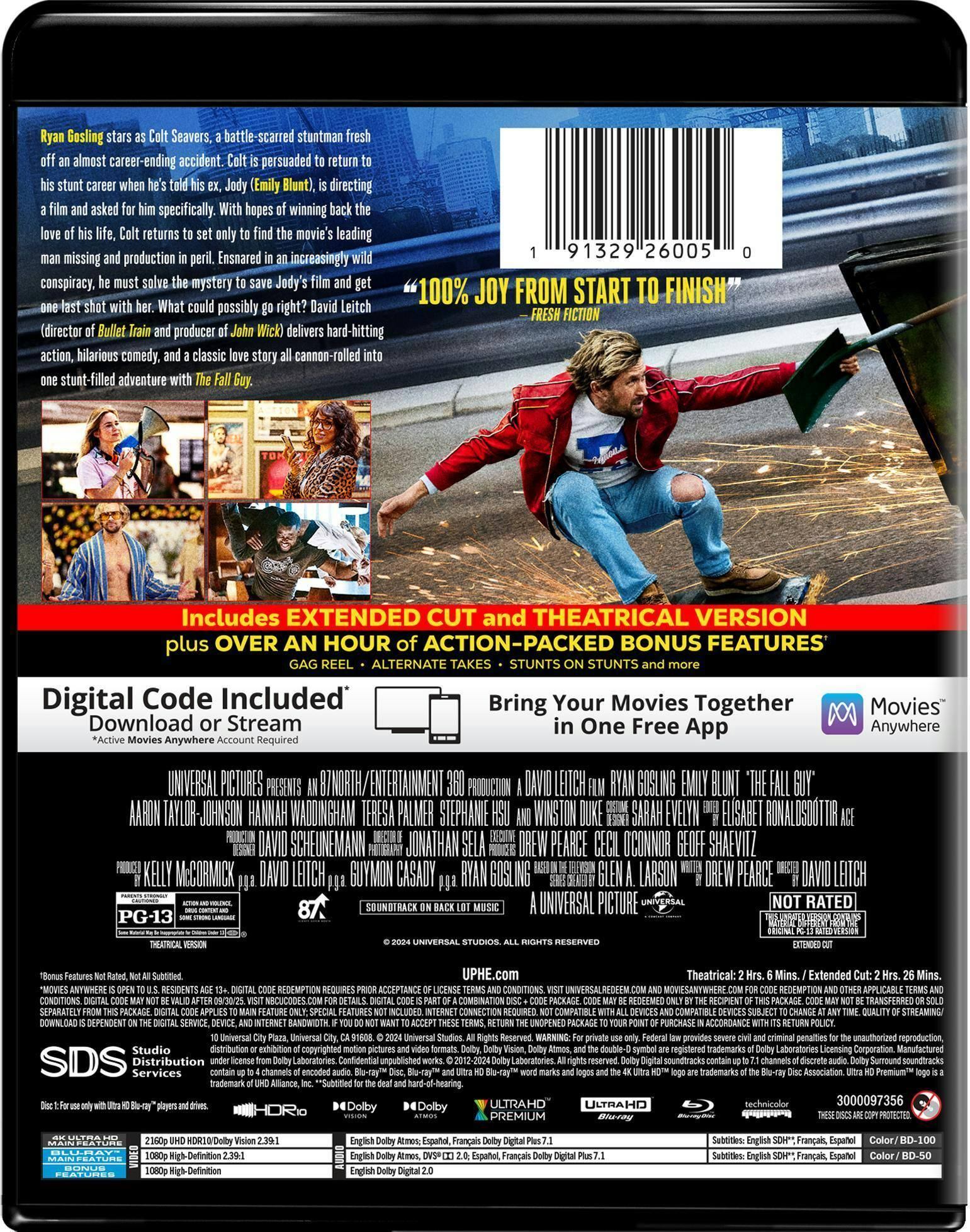 Back. The Fall Guy   - 4K Blu-Ray.