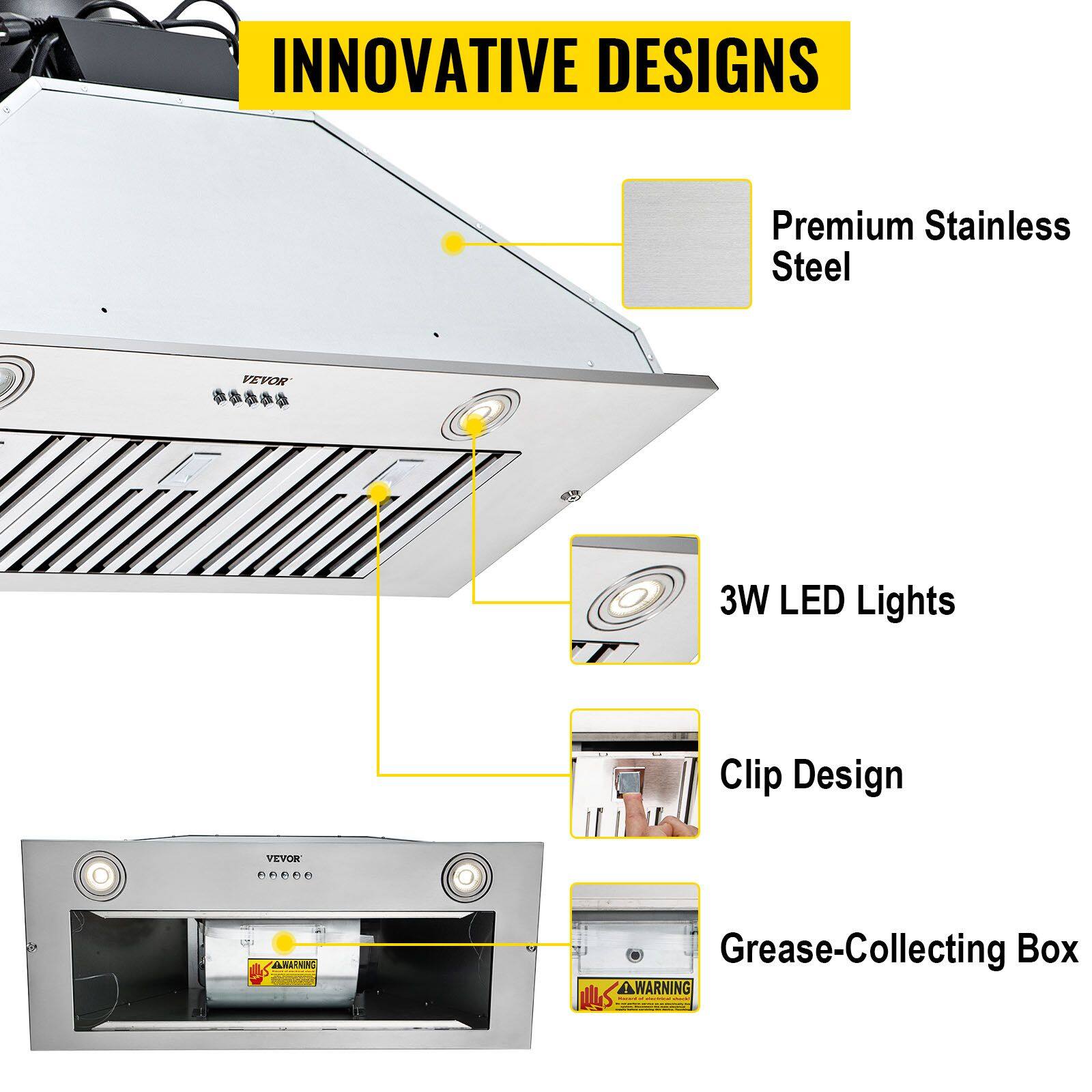 INNOVATIVE DESIGNS

- Premium Stainless Steel
- 3W LED Lights
- Clip Design
- Grease-Collecting Box