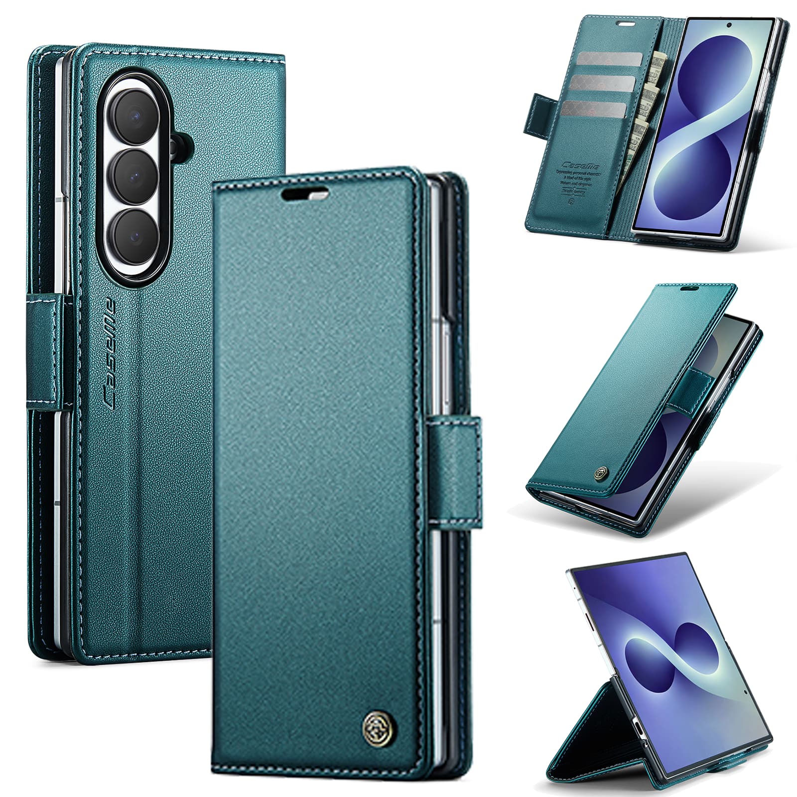 UUCOVER - For Samsung Galaxy Z Fold8 Ultra PU Leather Wallet Case with RFID Blocking Card Holder Cash Slot, Magnetic Folio Cover - Green price history on PriceWatchPro