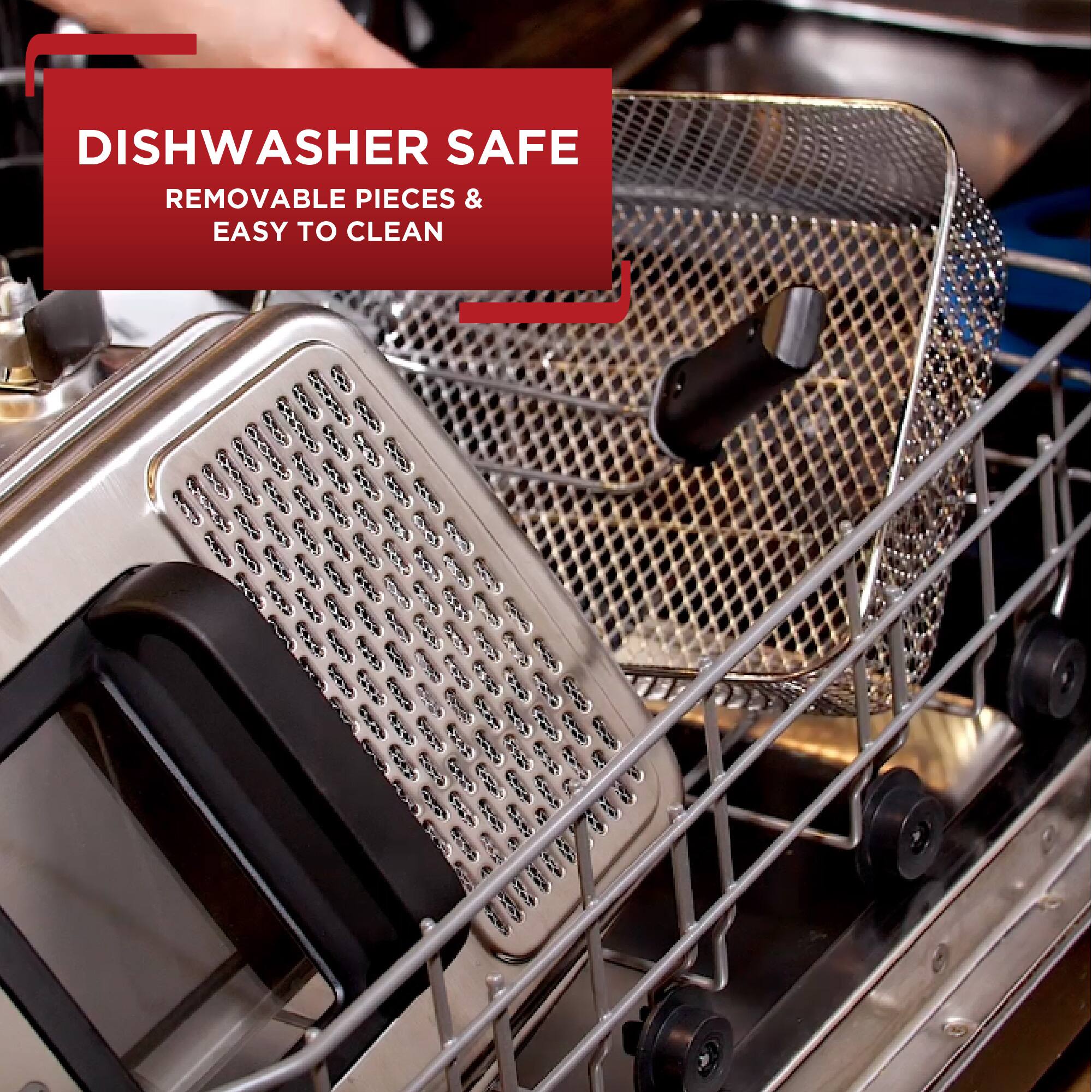 DISHWASHER SAFE  
REMOVABLE PIECES & EASY TO CLEAN