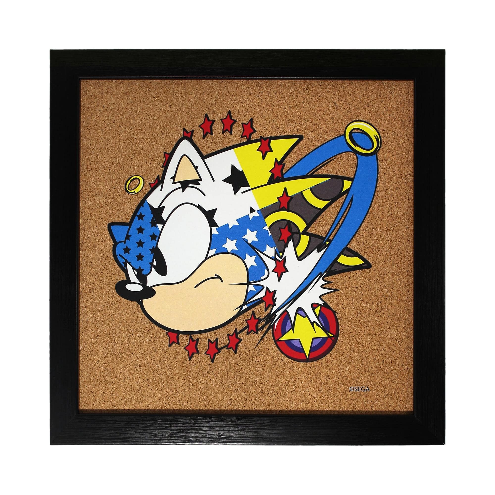 Just Funky - Sonic The Hedgehog 10 x 10 Inch Cork Board Wall Art - Multi-Color price history on PriceWatchPro
