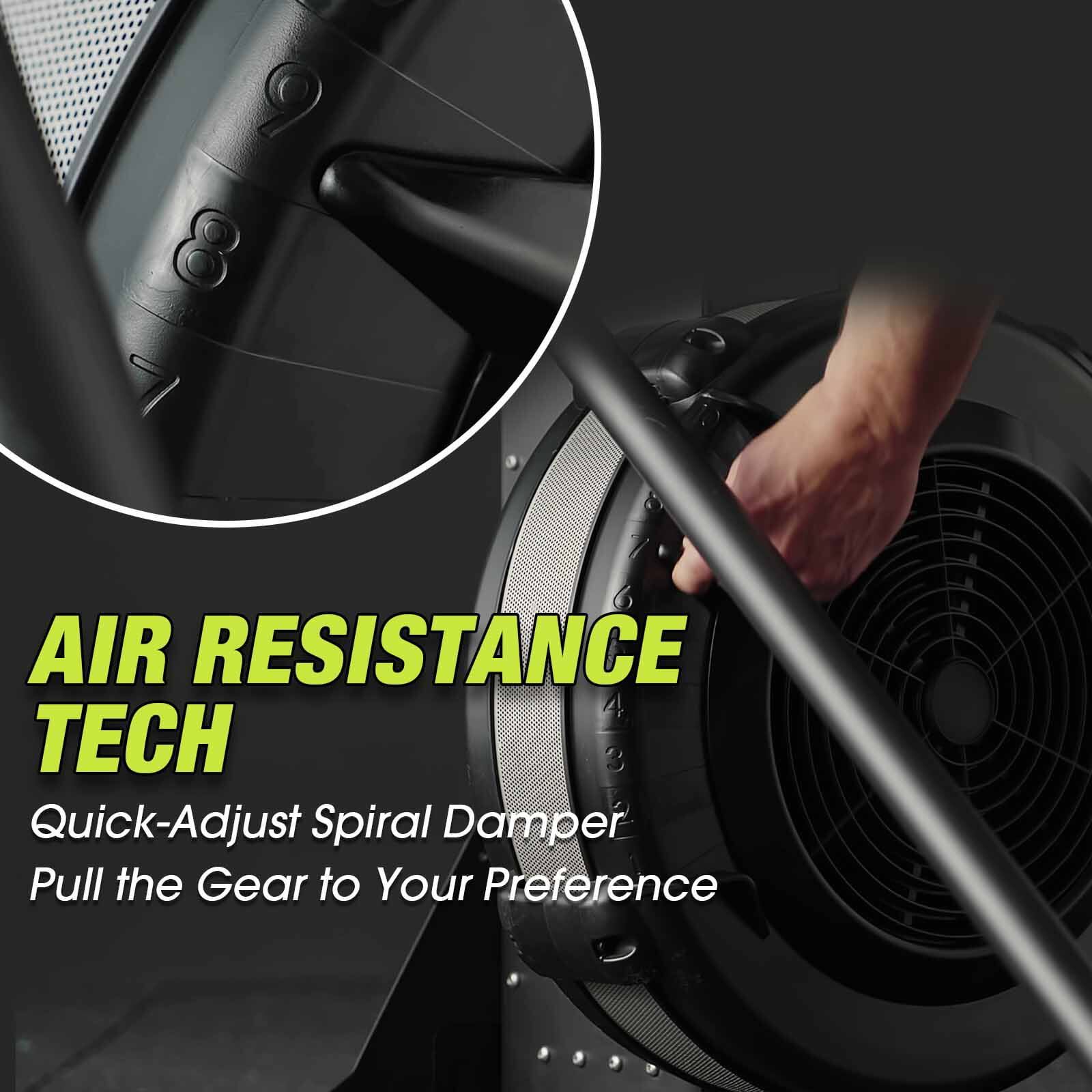 AIR RESISTANCE TECH  
Quick-Adjust Spiral Damper  
Pull the Gear to Your Preference