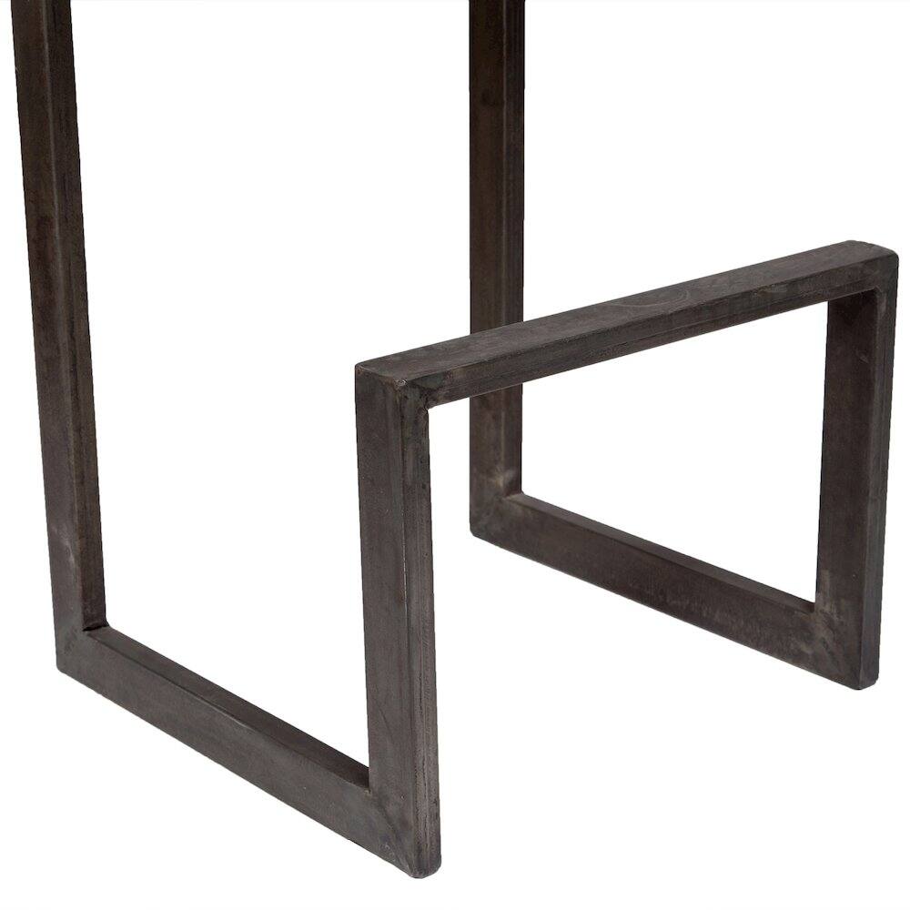 Alt View 9. Porter Designs - Cube Solid Mango Wood & Metal Bar Stool - Gray.