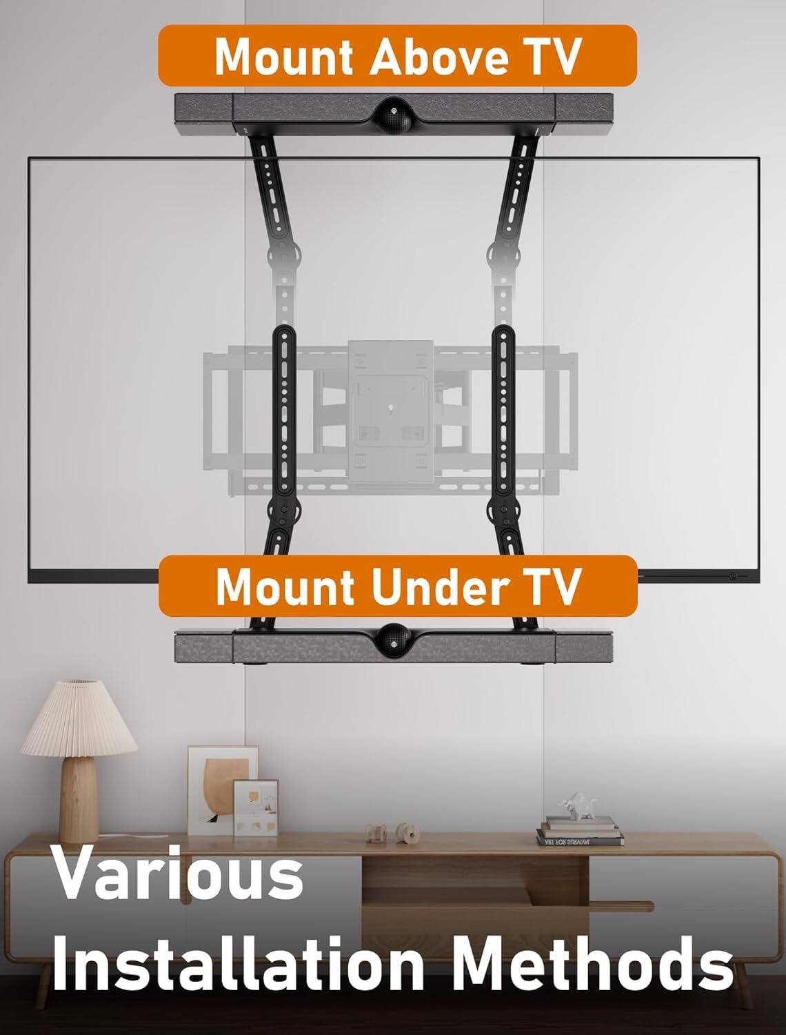 Mount Above TV  
Mount Under TV  
Various Installation Methods