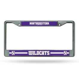 Rico Industries - Northwestern Wildcats Chrome Metal License Plate Frame - Multi