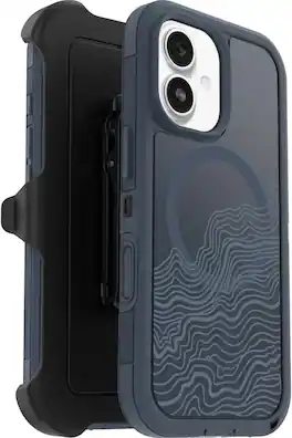 OtterBox - iPhone 17 (Only) - Defender Series XT Case, Includes Holster Clip Kickstand, Snaps on MagSafe, Rugged & Durable - Offgrid (Blue)