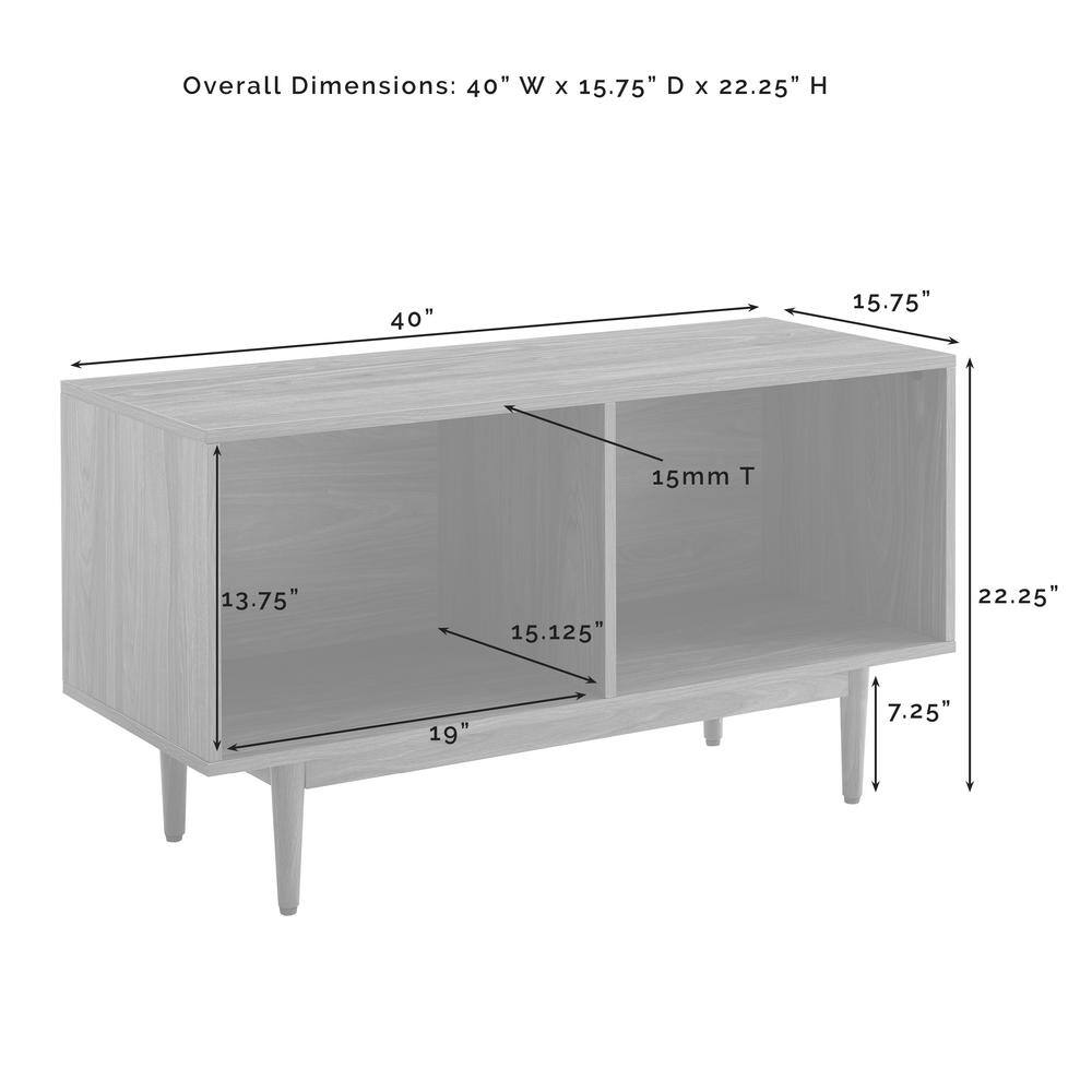 Overall Dimensions: 40" W x 15.75" D x 22.25" H  
40"  
15.75"  
15mm T  
13.75"  
15.125"  
22.25"  
19"  
7.25"