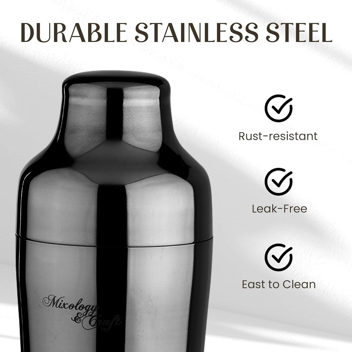 DURABLE STAINLESS STEEL

- Rust-resistant
- Leak-Free
- Easy to Clean

Mixology & Craft