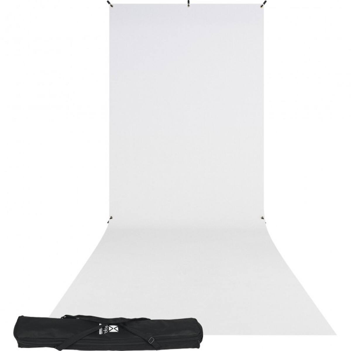 Front. Westcott - Westcott 5x12' X-Drop Wrinkle-Resistant Backdrop Kit, High-Key White Sweep.