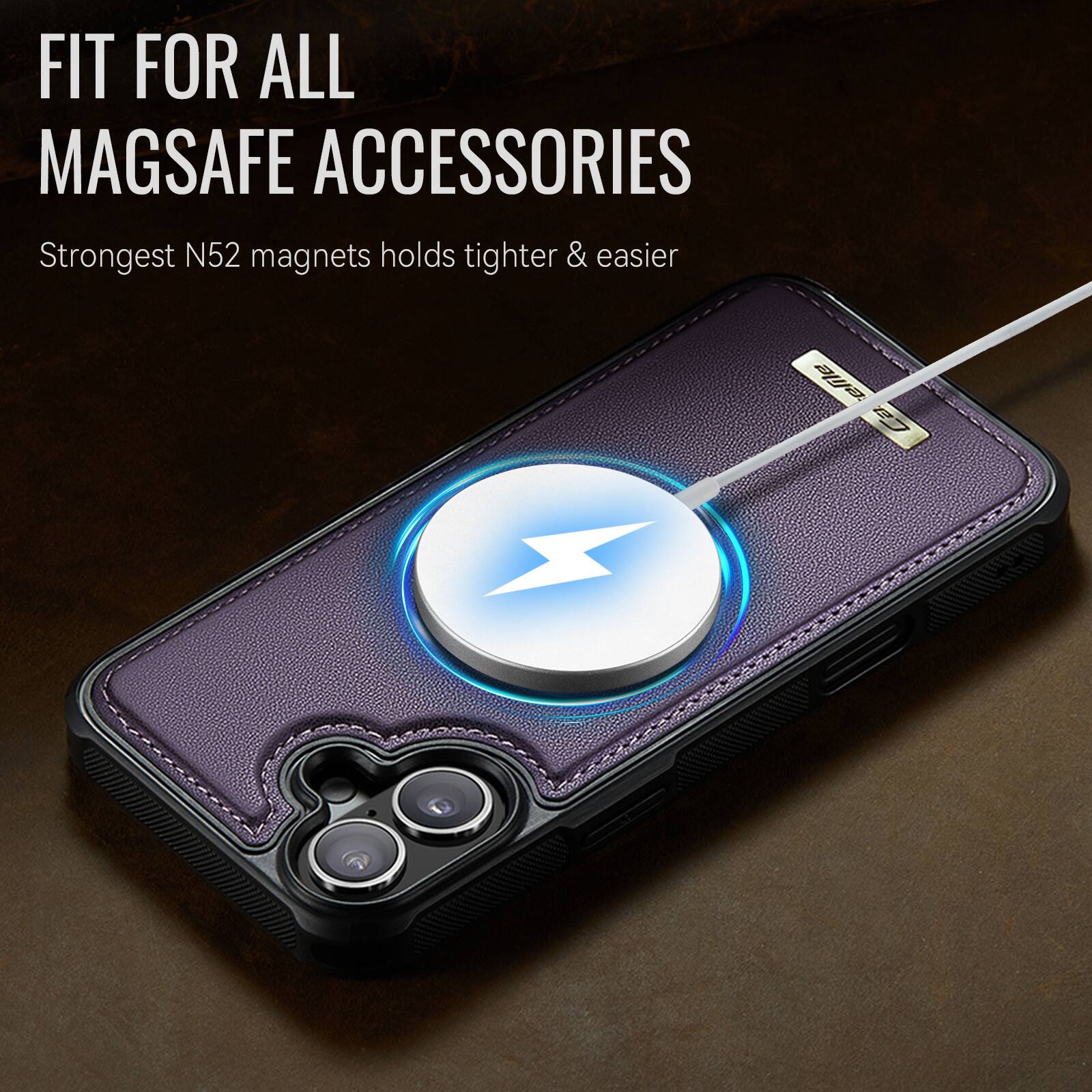 FIT FOR ALL MAGSAFE ACCESSORIES  
Strongest N52 magnets holds tighter & easier