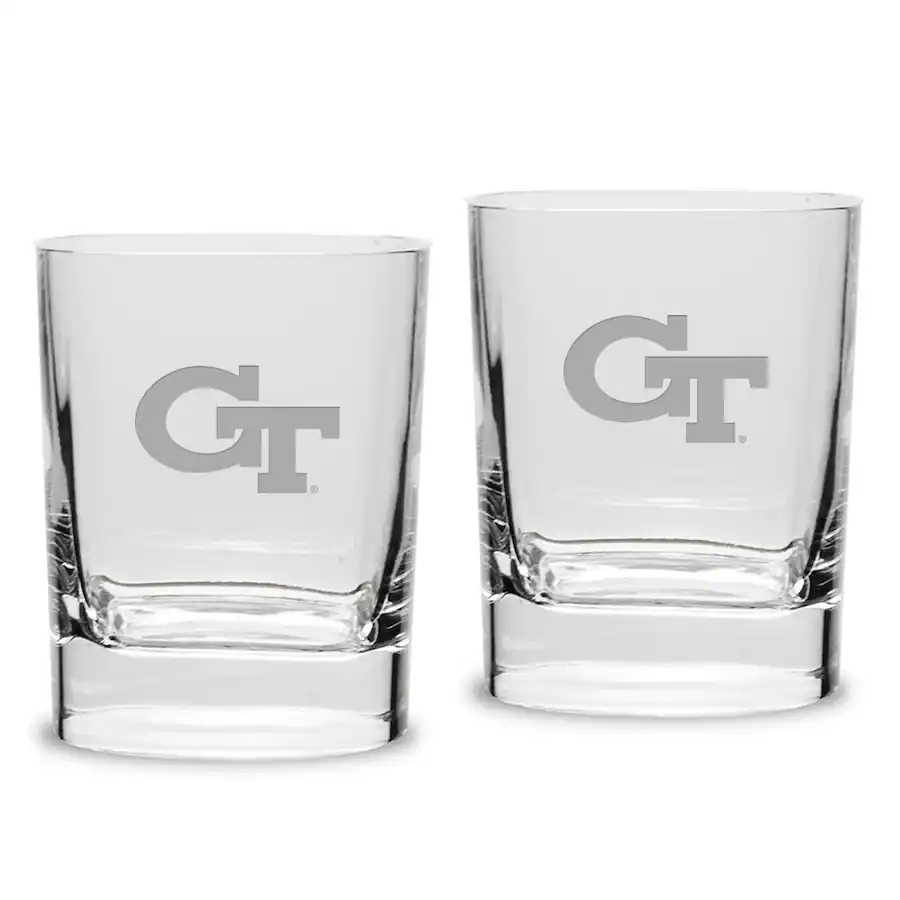 Jardine Georgia Tech Yellow Jackets 2 Piece 11.75oz. Square Double Old ...