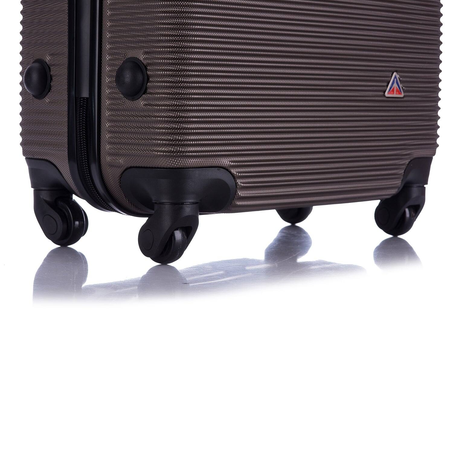 Alt View 3. InUSA - Royal lightweight hardside Spinner Luggage 24" - BROWN.