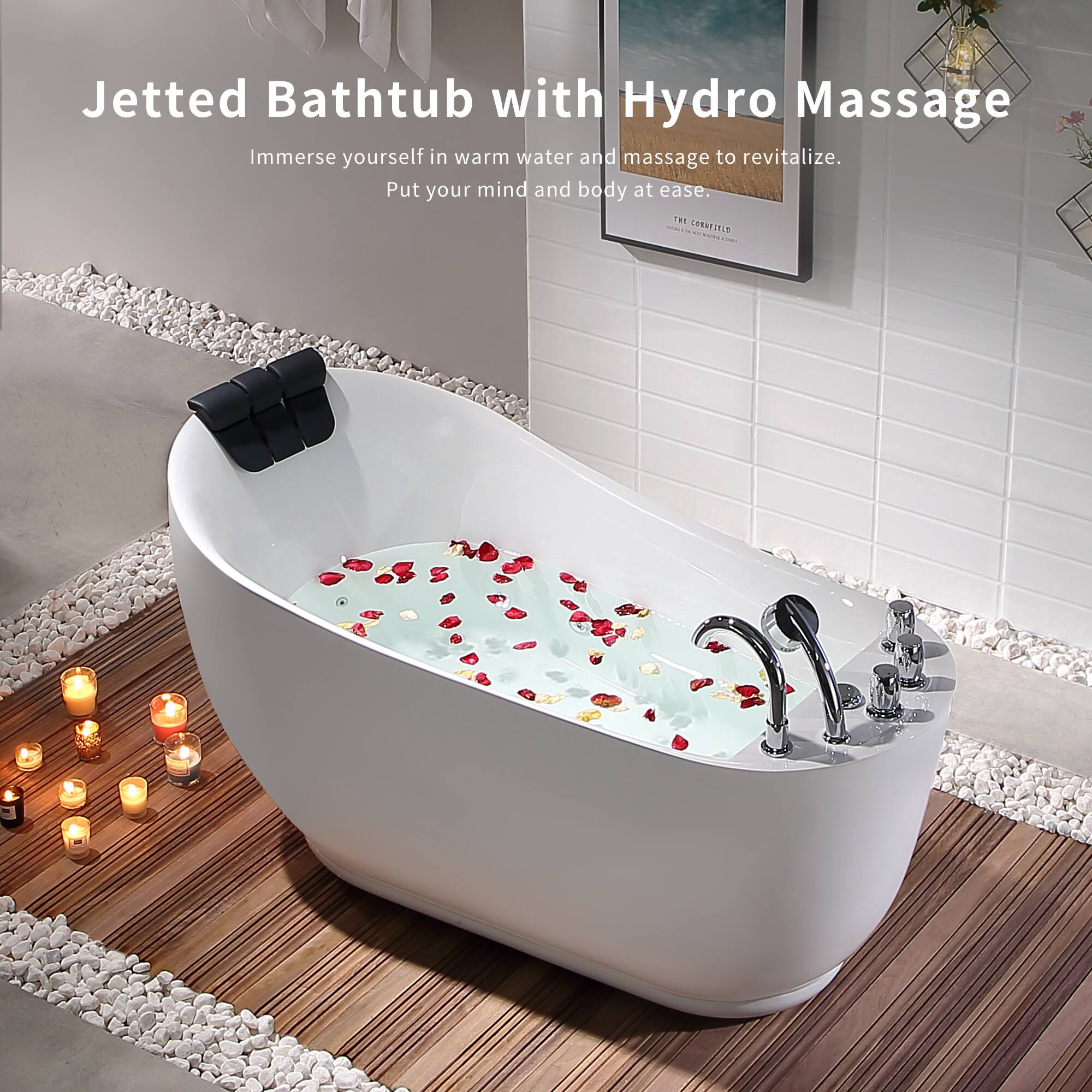 Jetted Bathtub with Hydro Massage  
Immerse yourself in warm water and massage to revitalize. Put your mind and body at ease.  
THE COMFIEL