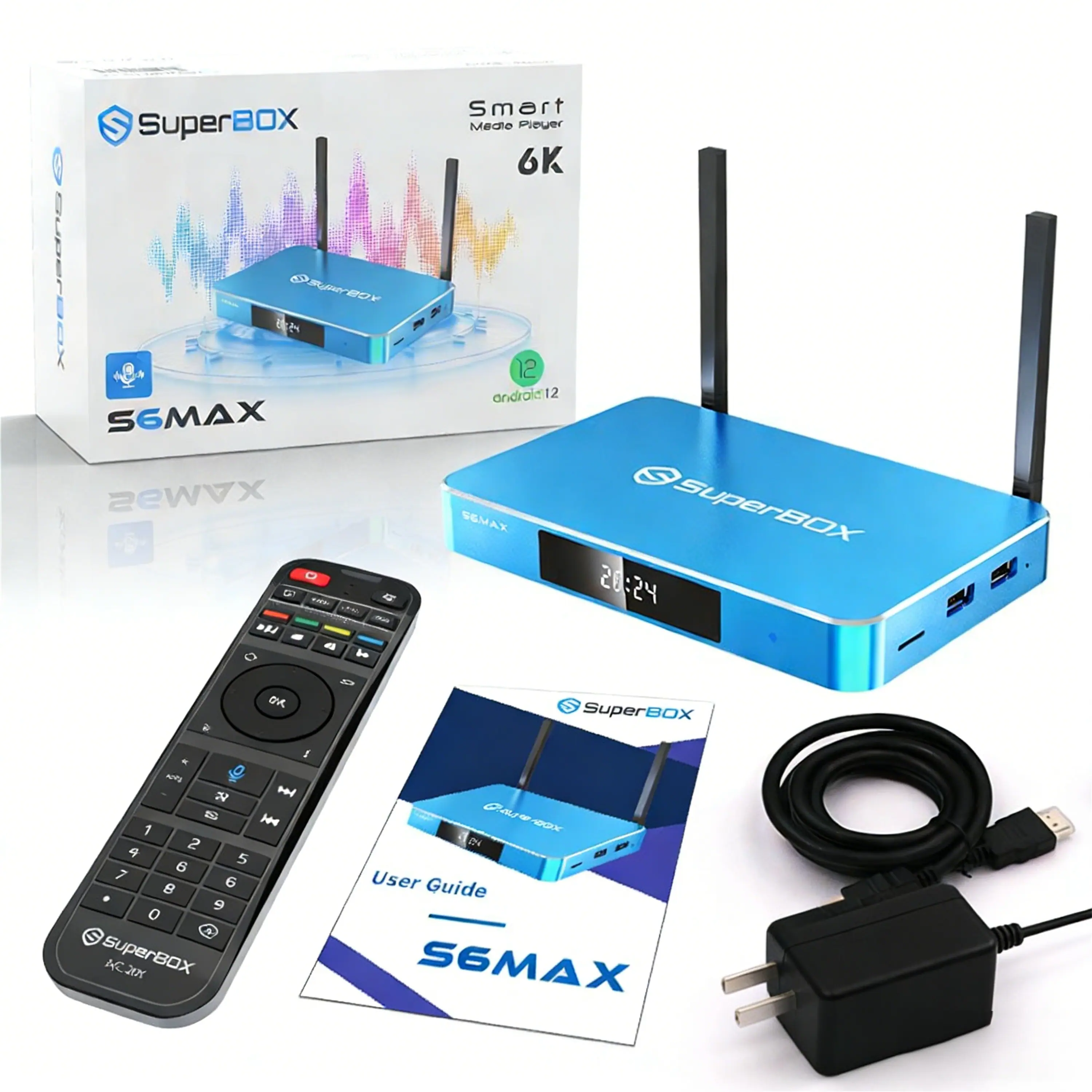 SuperBOX  
S6MAX  
Smart Media Player  
6K  
12 Android  
SuperBOX 20:24  
User Guide  
S6MAX  
SuperBOX  
AC 2  
Dare WICP
