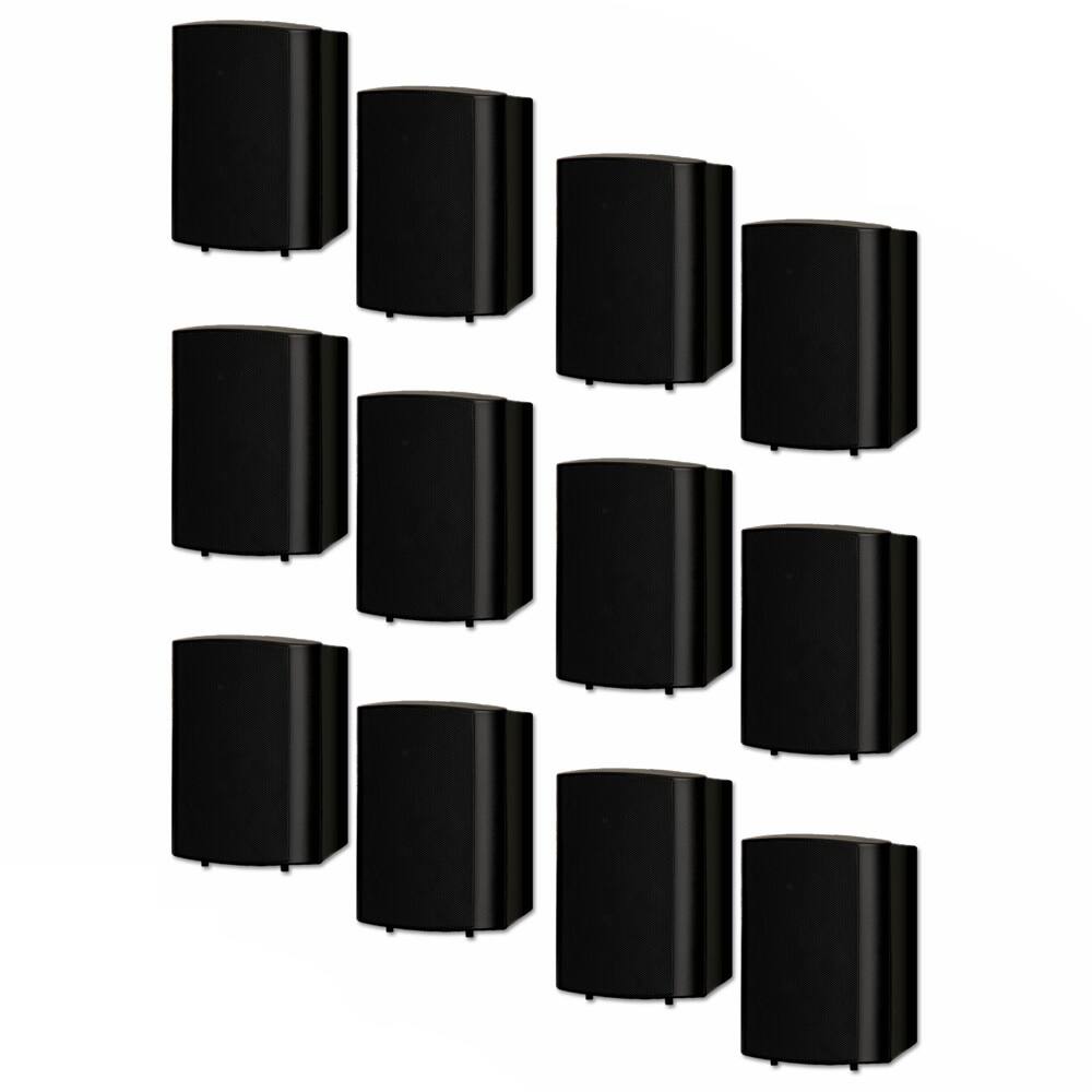 Front. Theater Solutions by Goldwood - TS425ODB Indoor or Outdoor Speakers Weatherproof Mountable 6 Pair Pack - Black.
