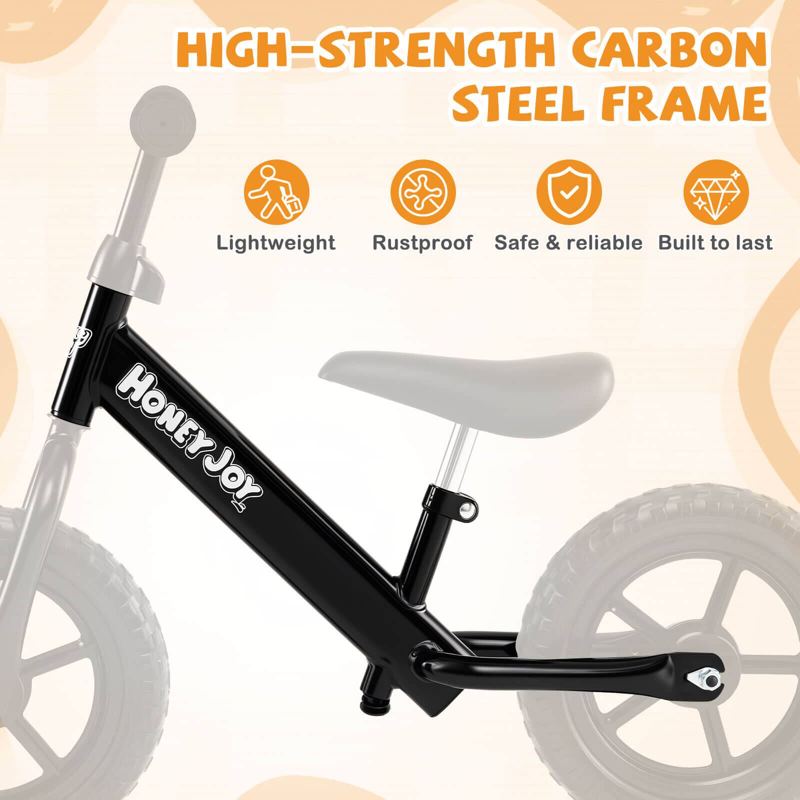 HIGH-STRENGTH CARBON STEEL FRAME

- Lightweight
- Rustproof
- Safe & reliable
- Built to last

HONEY JOY