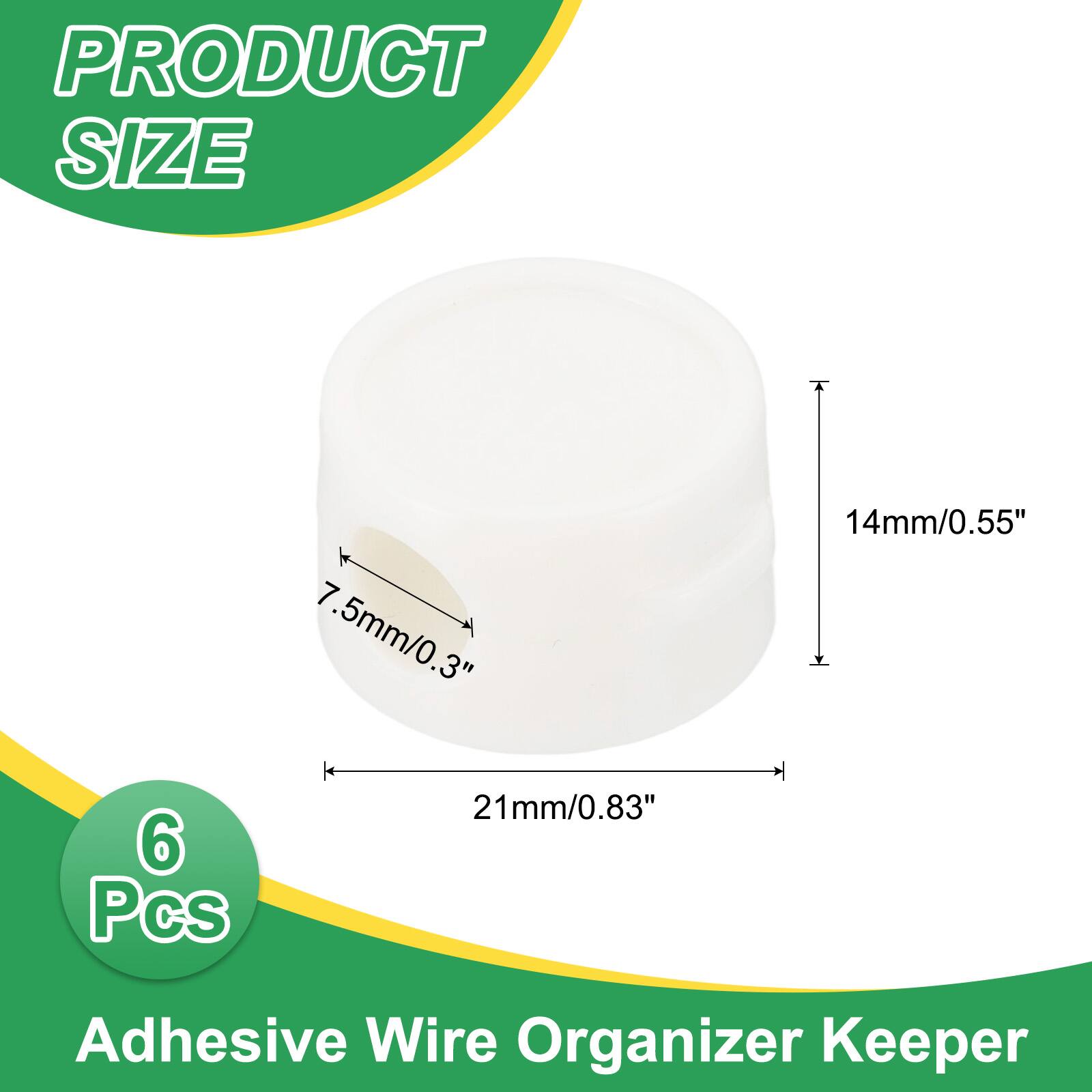 PRODUCT SIZE  
7.5mm/0.3"  
14mm/0.55"  
6 Pcs  
21mm/0.83"  
Adhesive Wire Organizer Keeper