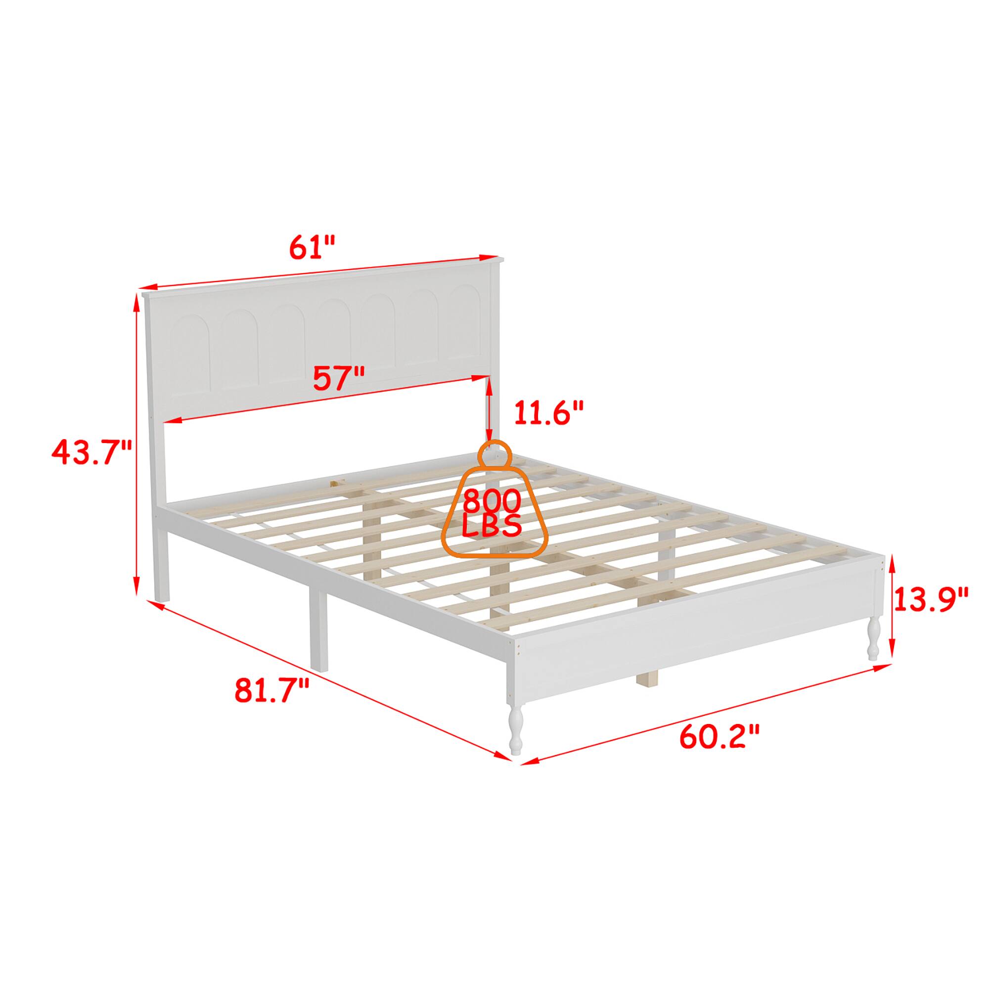 61", 57", 43.7", 81.7", 60.2", 13.9", 11.6", 800 LBS