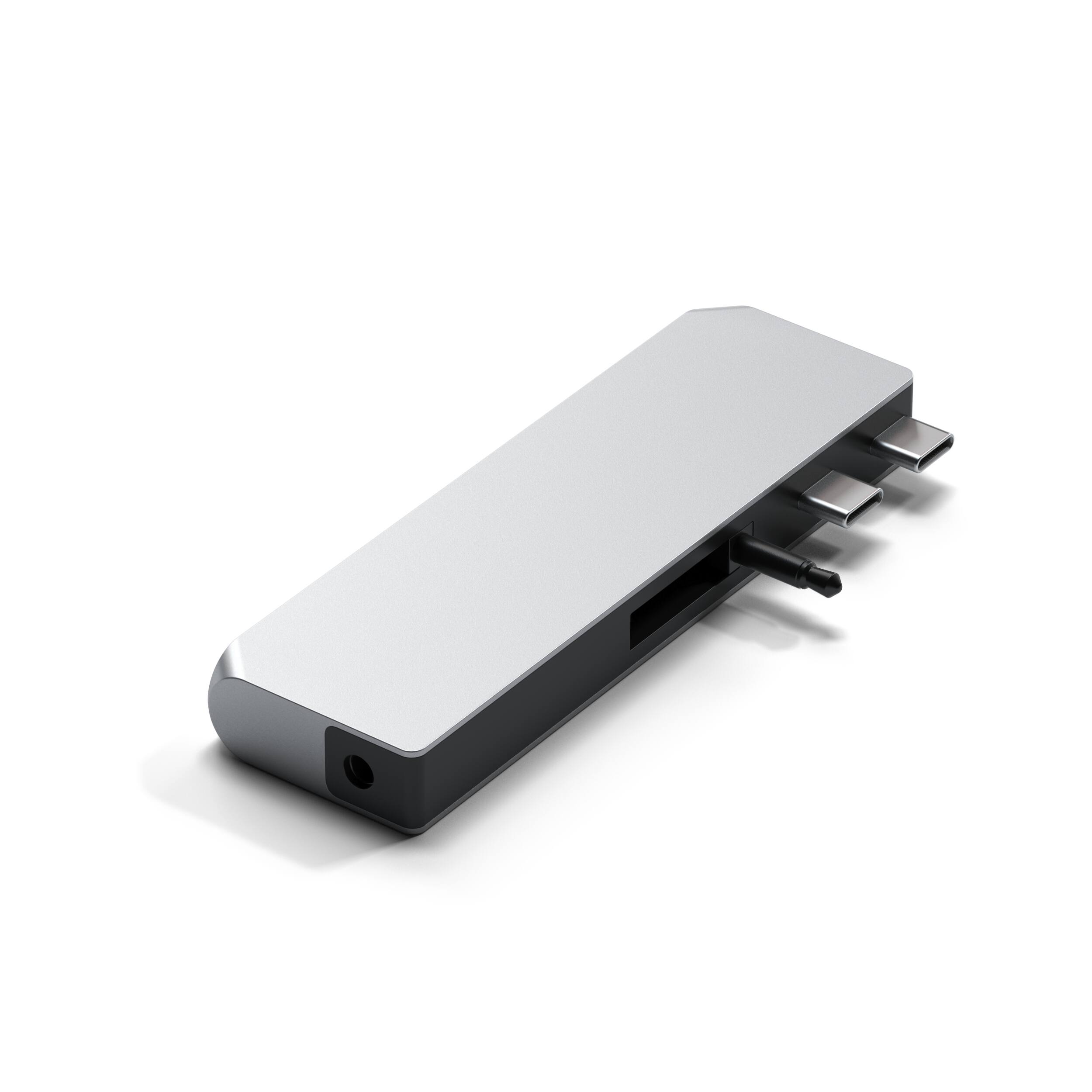 Left. Satechi - Satechi USB-C Pro Hub Mini Adapter - Silver - Silver.