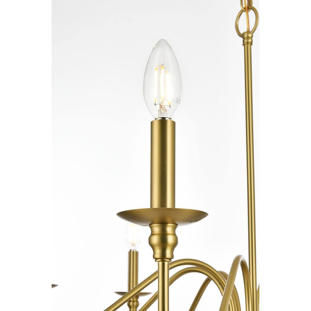 Alt View 2. Living District - Rohan 42 inch chandelier in Satin Gold - Satin Gold.